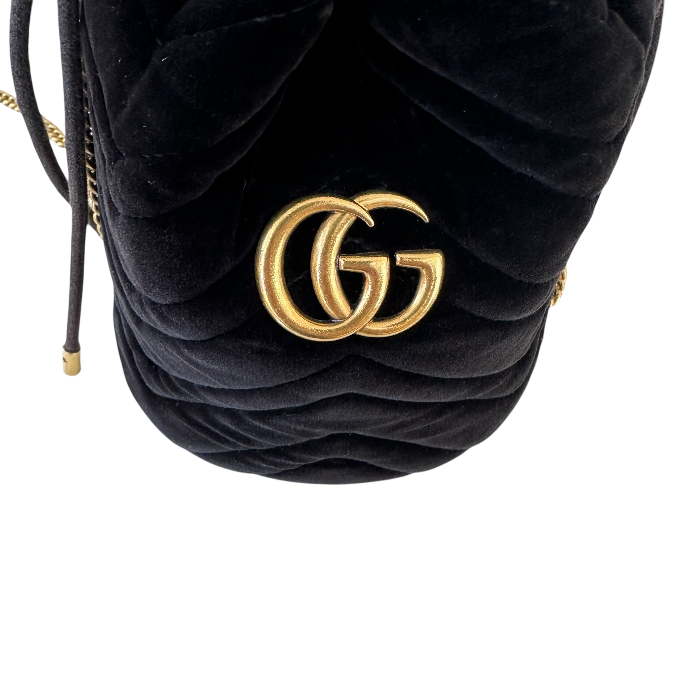 Gucci mini borsa a secchiello GG Marmont