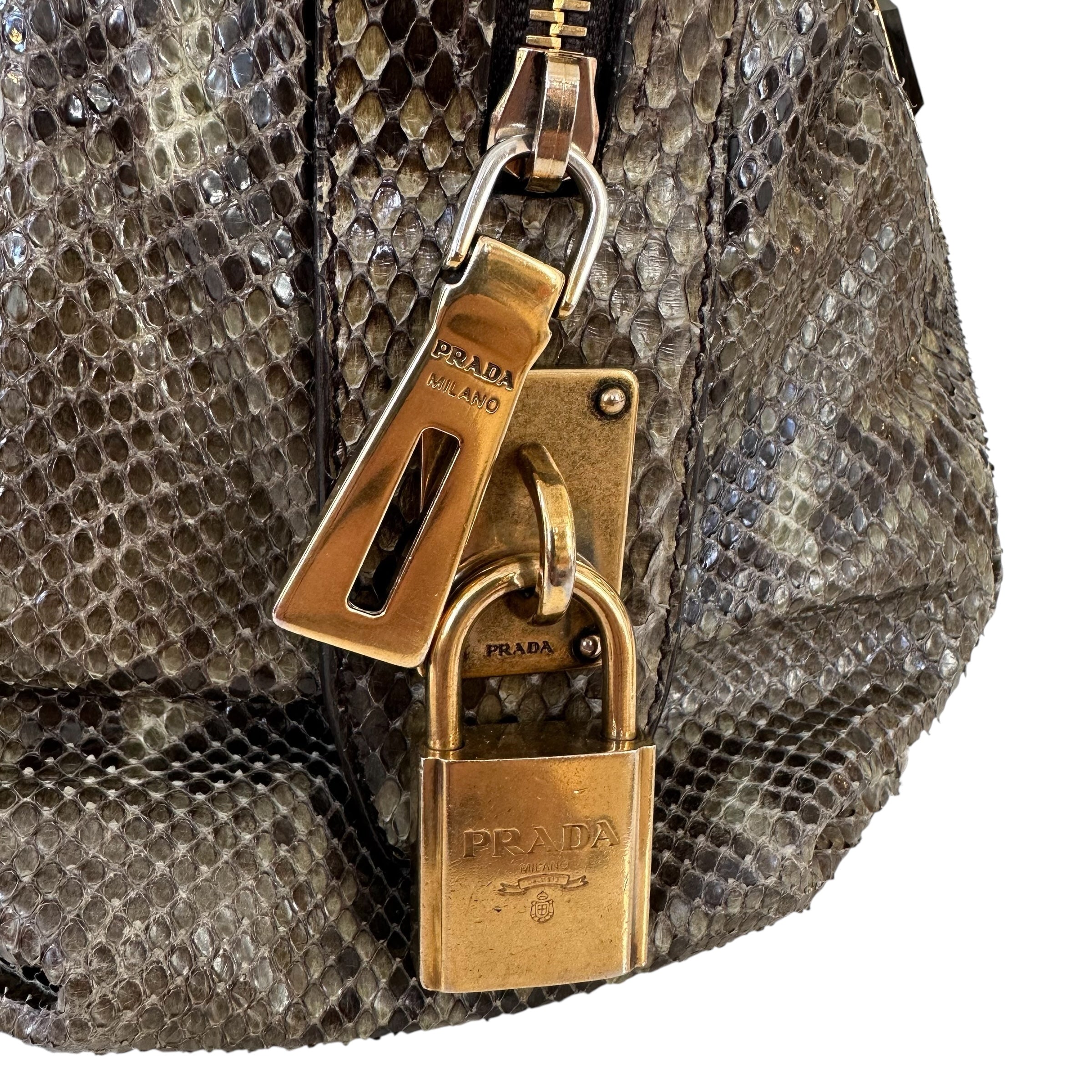 Prada borsa shopping in pitone