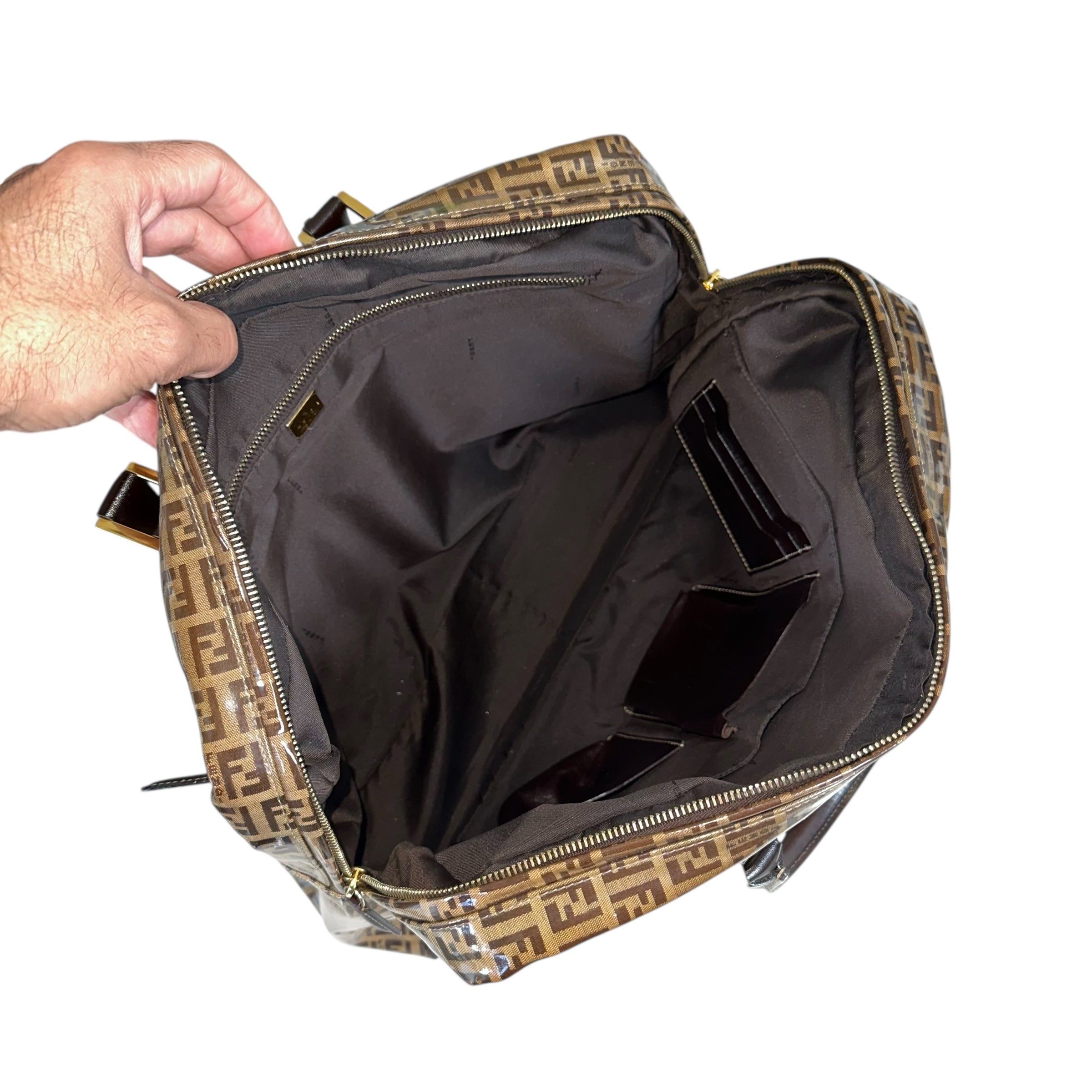 Fendi valigetta in tela Zucchino