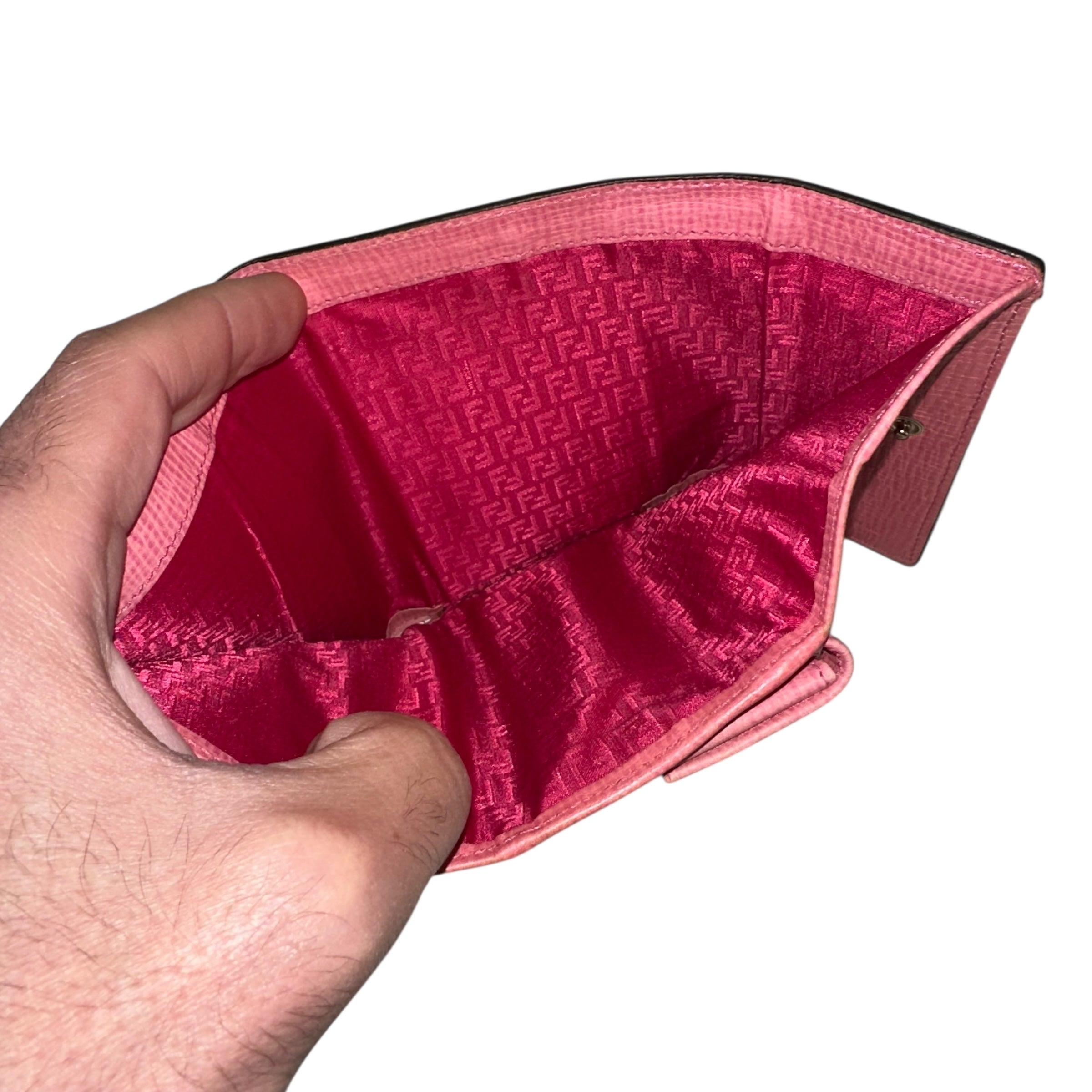 Fendi portafoglio in tela zucca