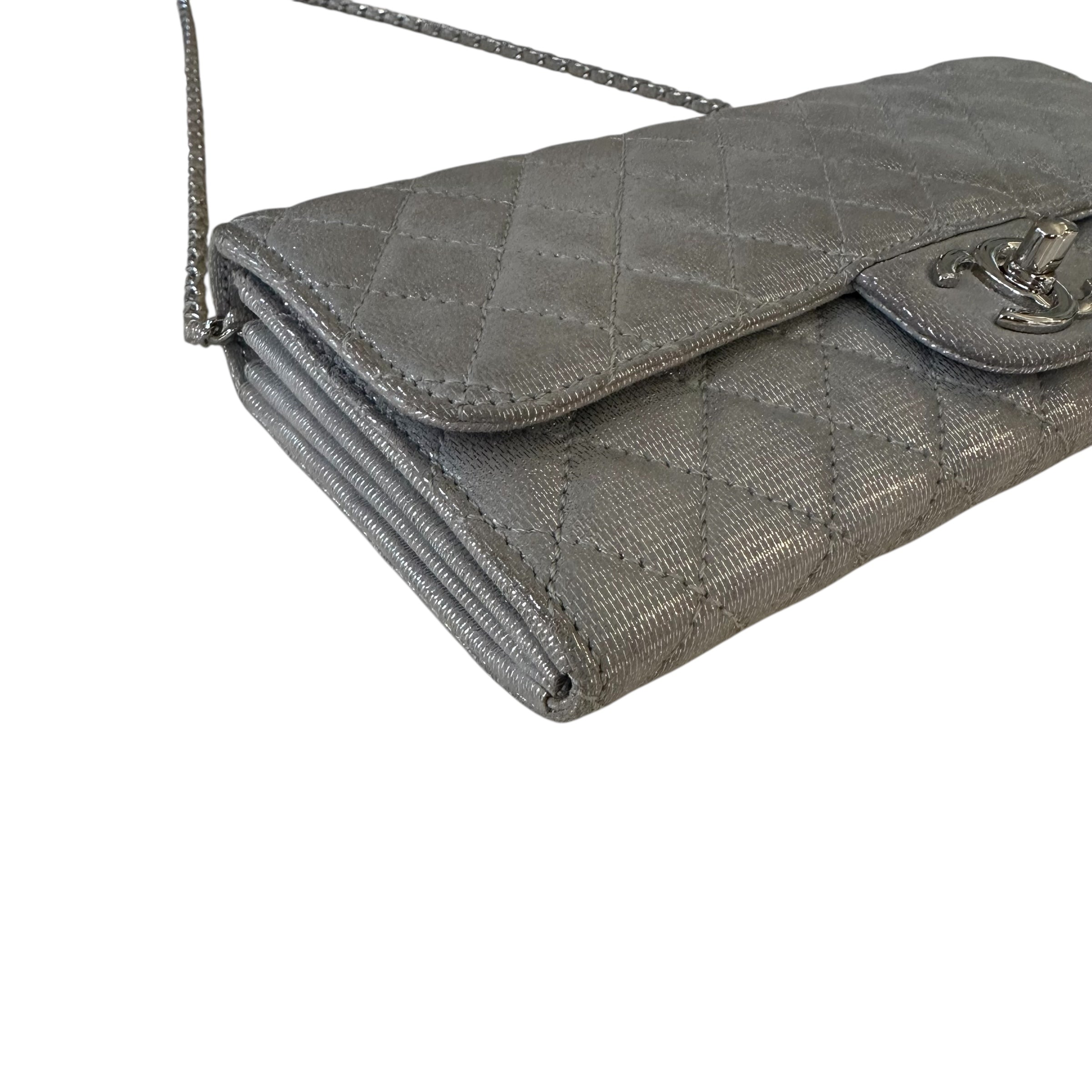 Chanel clutch in tela e lurex