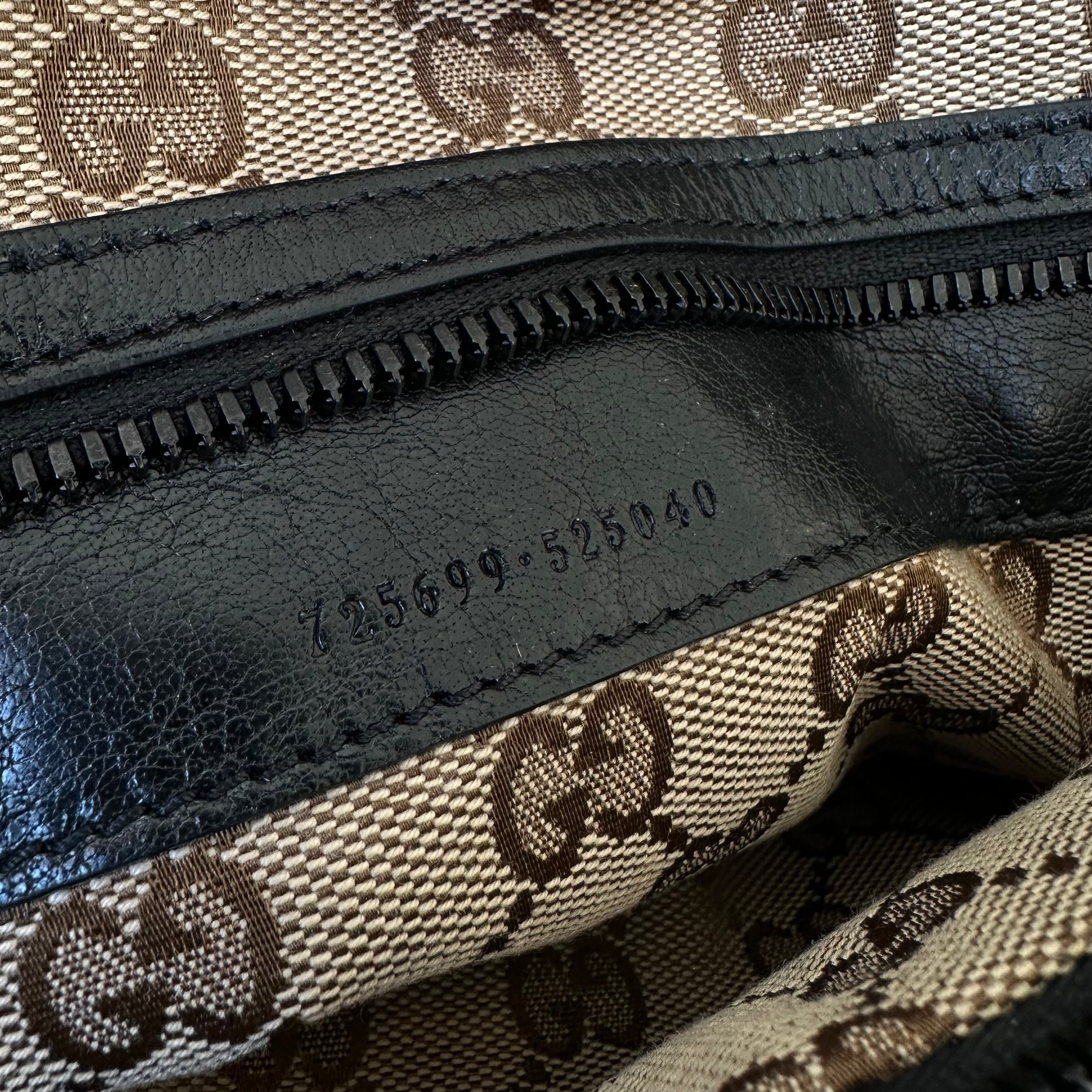 Gucci borsa da viaggio in pelle con doppia G