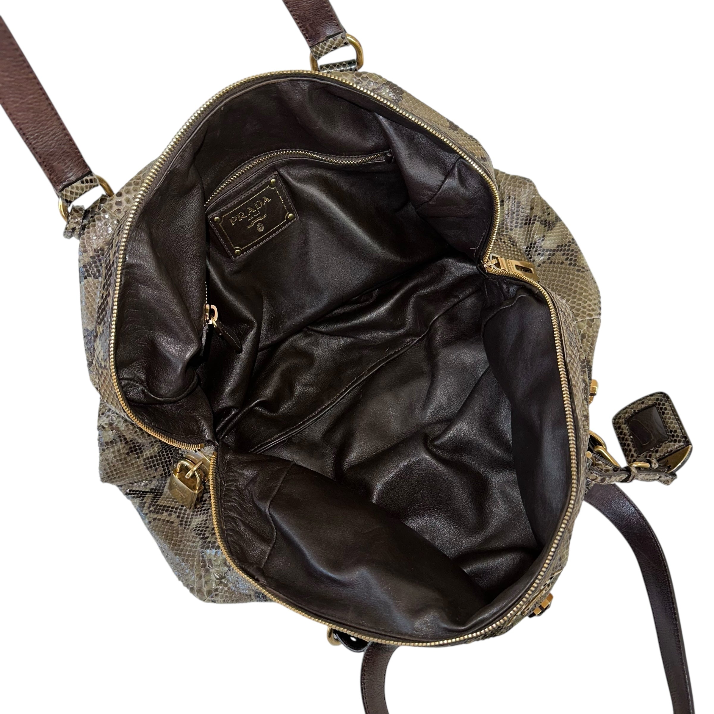 Prada borsa shopping in pitone