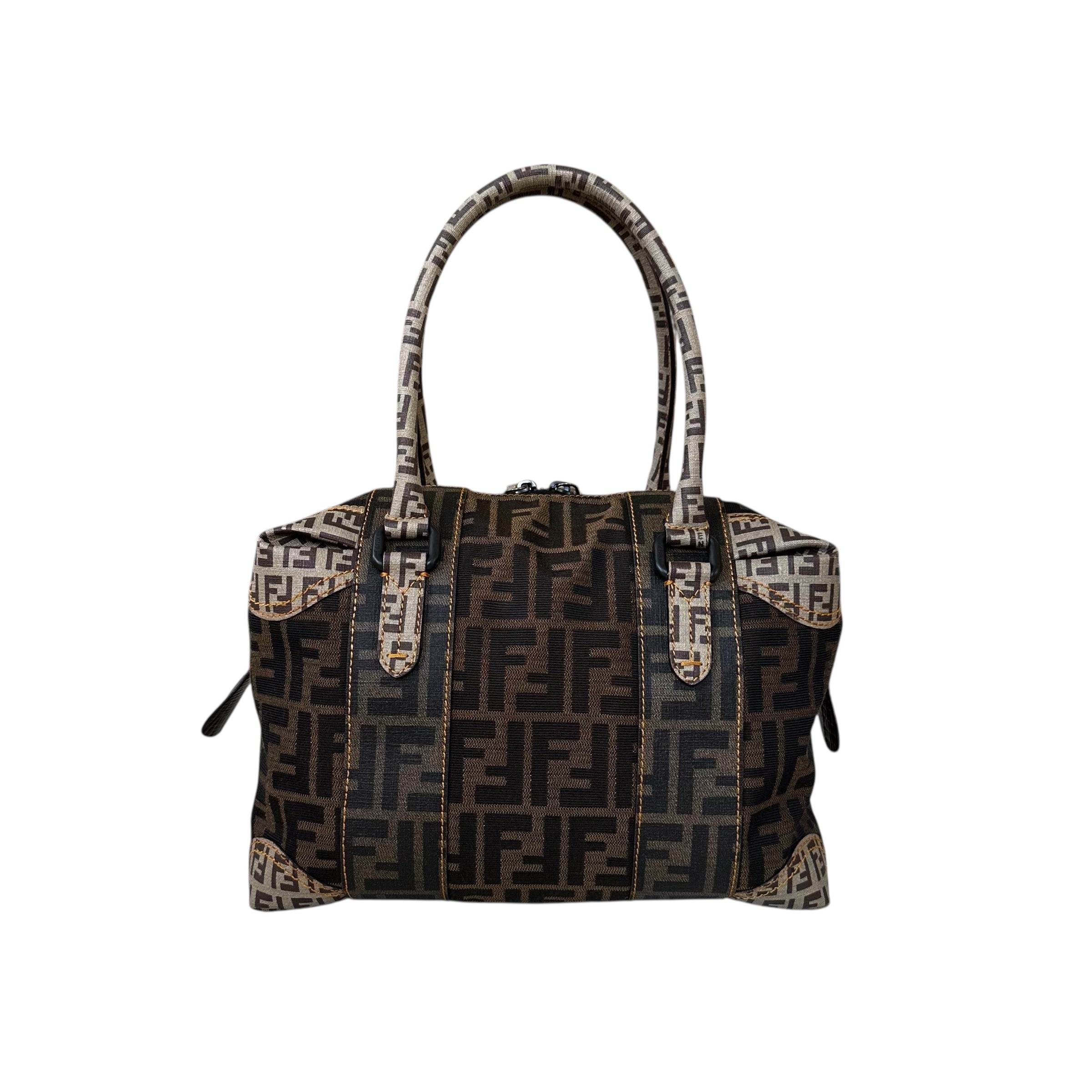 Fendi borsa a spalla in tela zucca