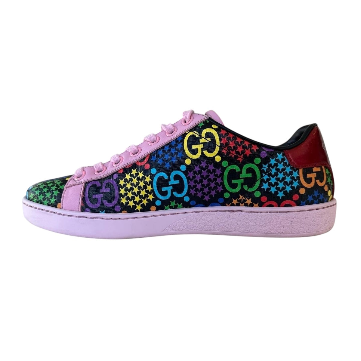 Sneaker Gucci in tela GG Psychedelic e finiture in pelle rosa Stile: 610086
