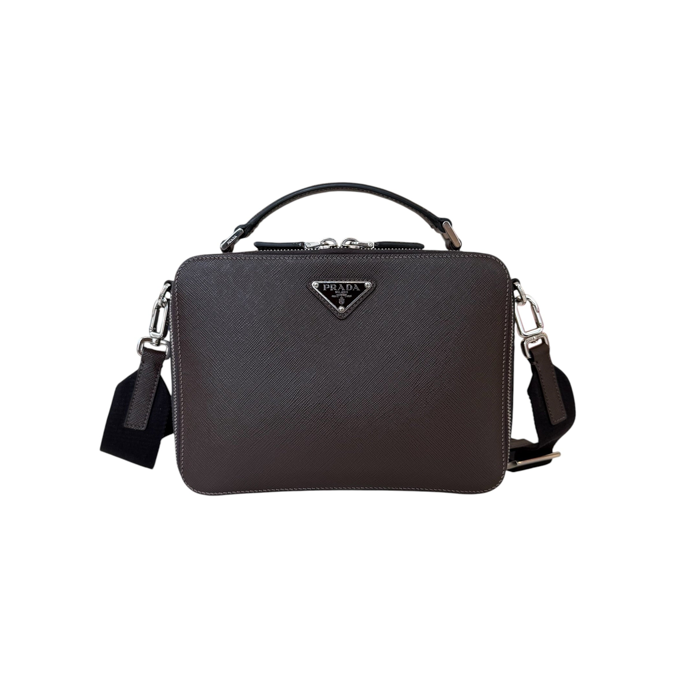 Prada borsa Brique media in pelle Saffiano