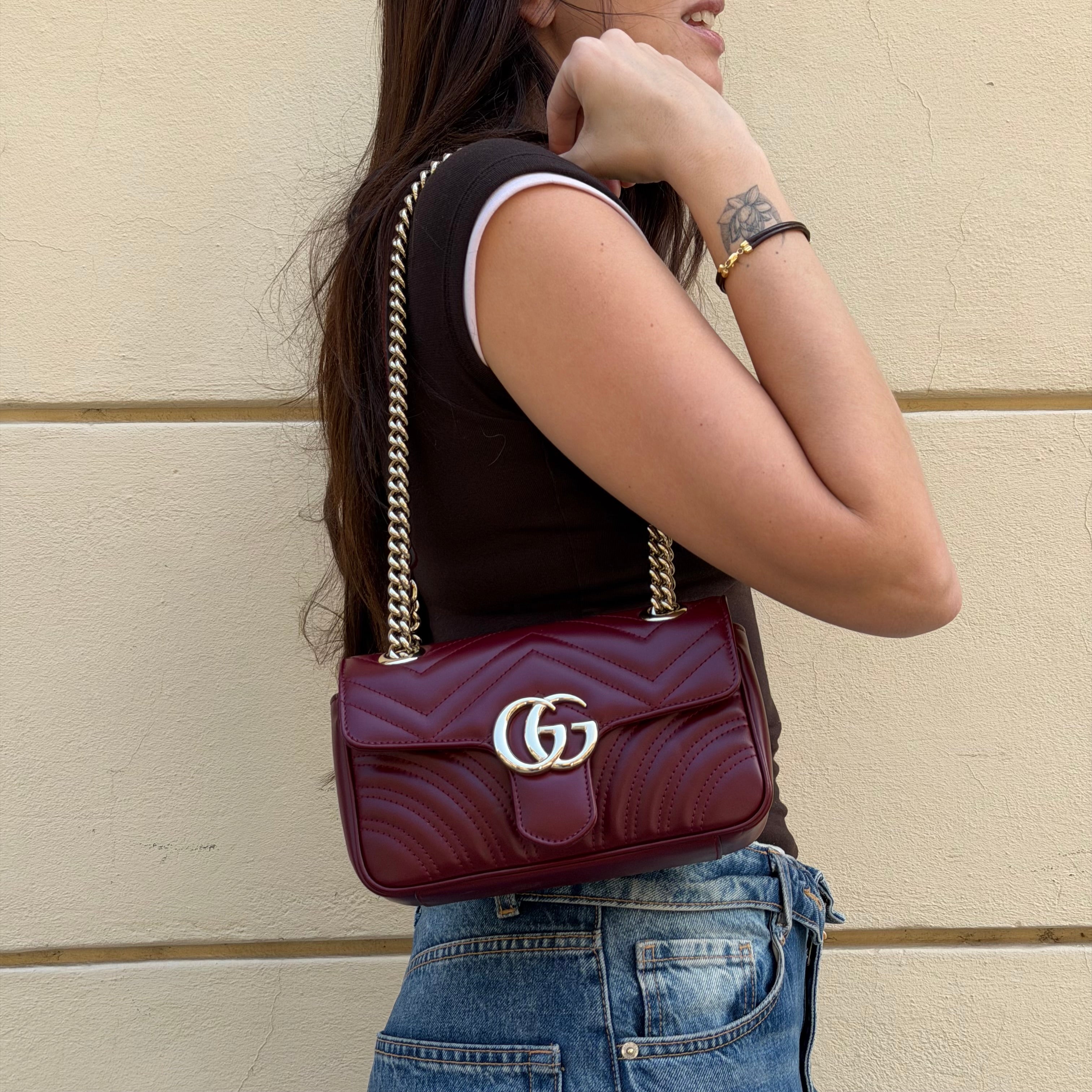 Gucci mini borsa a spalla GG Marmont