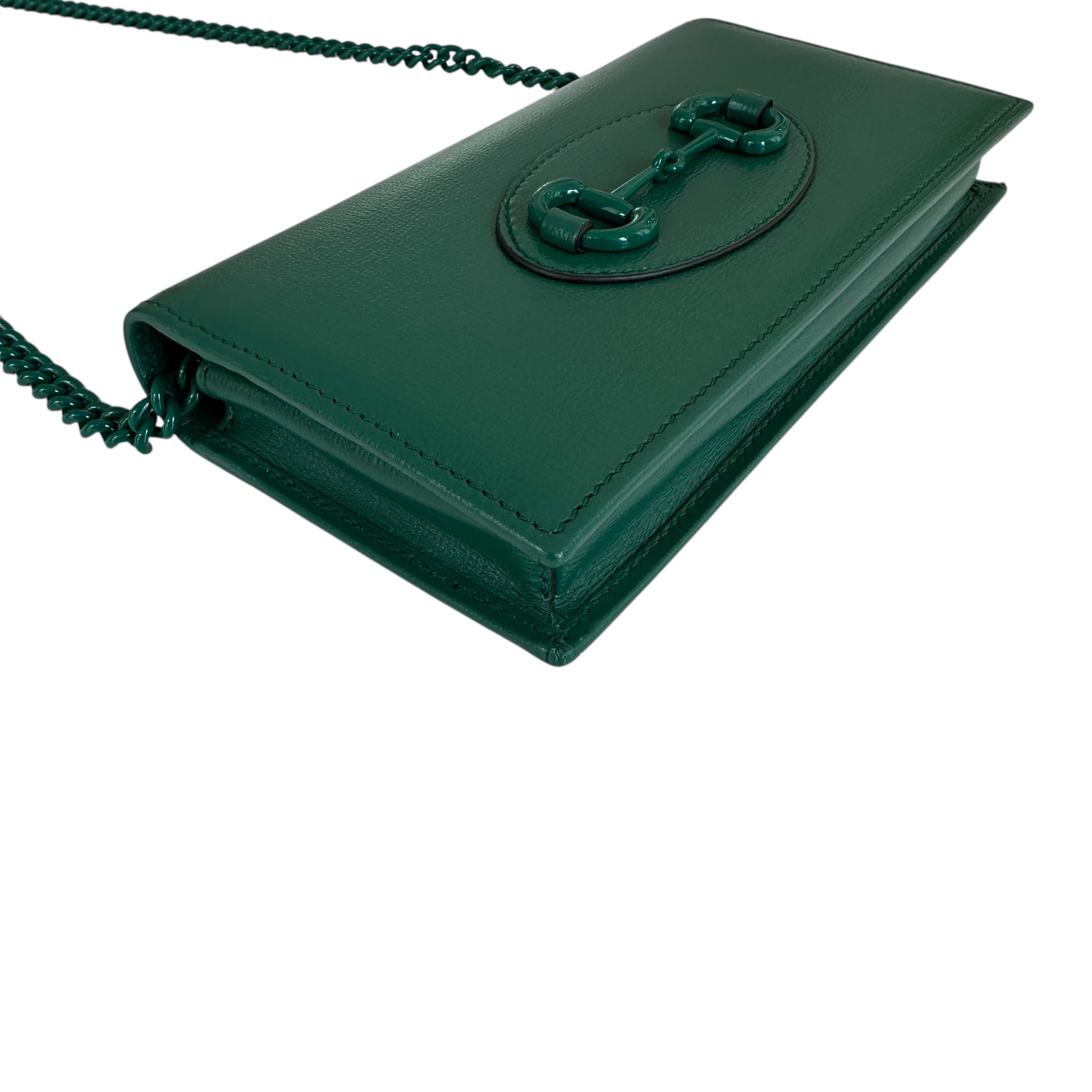 Gucci portafoglio con catena Horsebit 1955