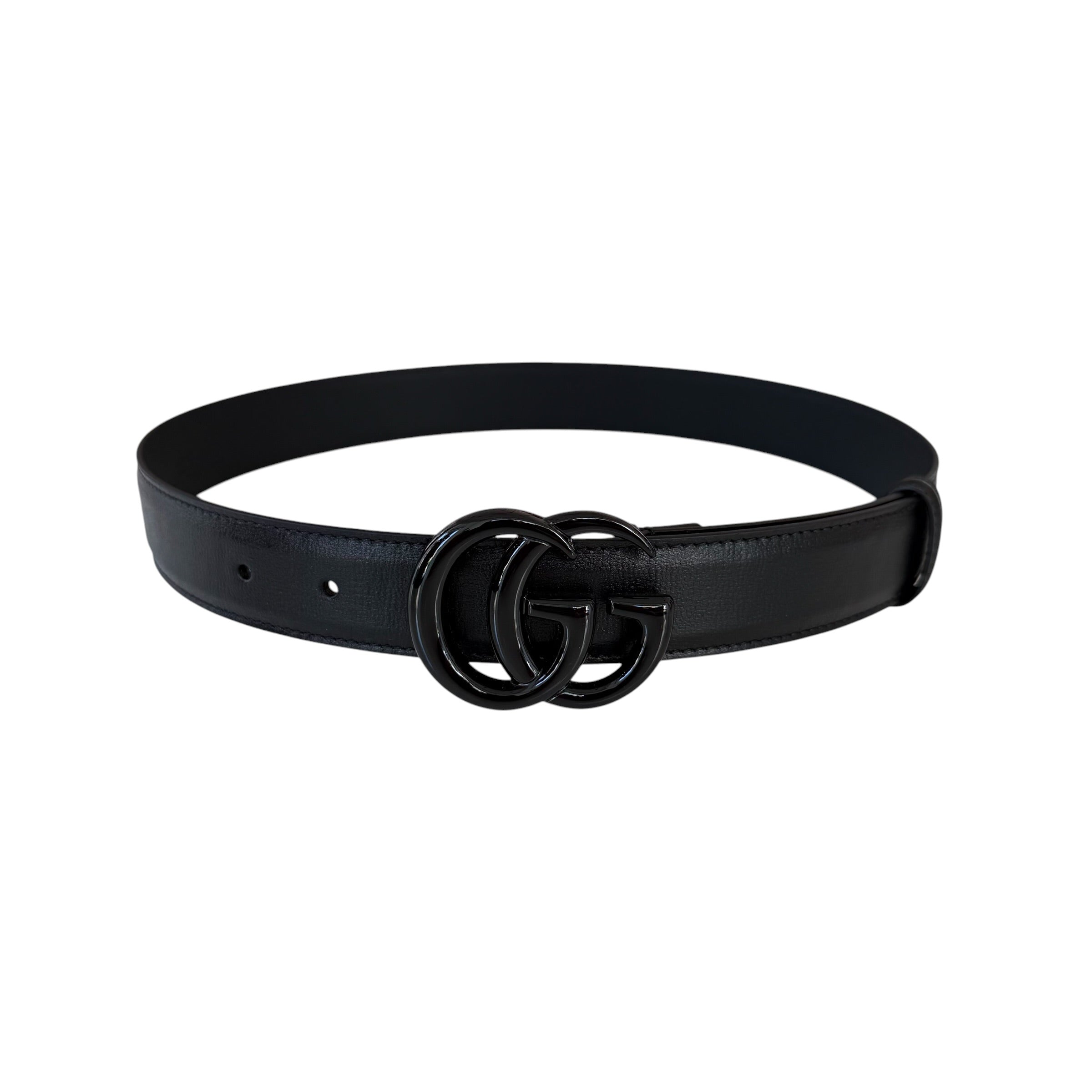 Gucci cintura in pelle con doppia G