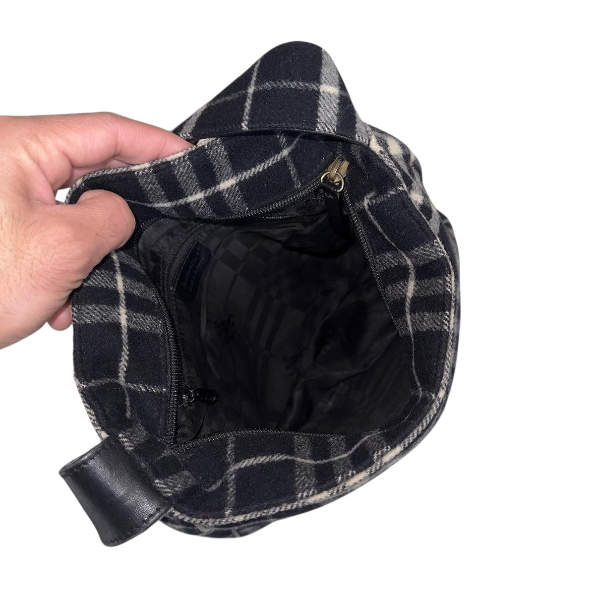 Burberry borsa in lana cotta