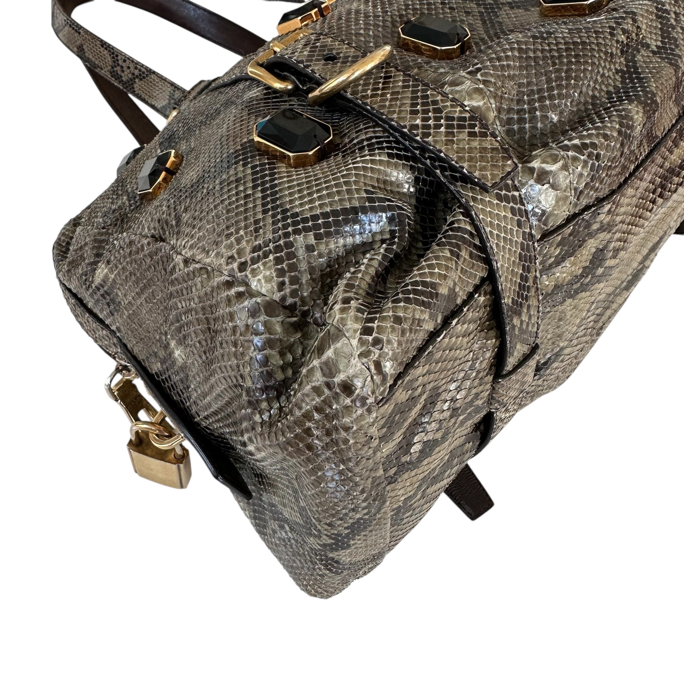 Prada borsa shopping in pitone
