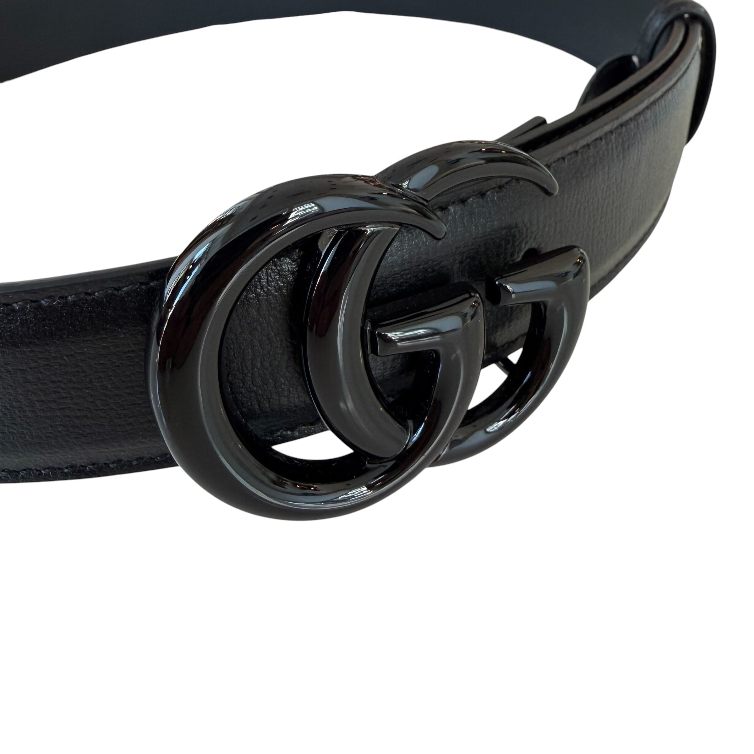 Gucci cintura in pelle con doppia G