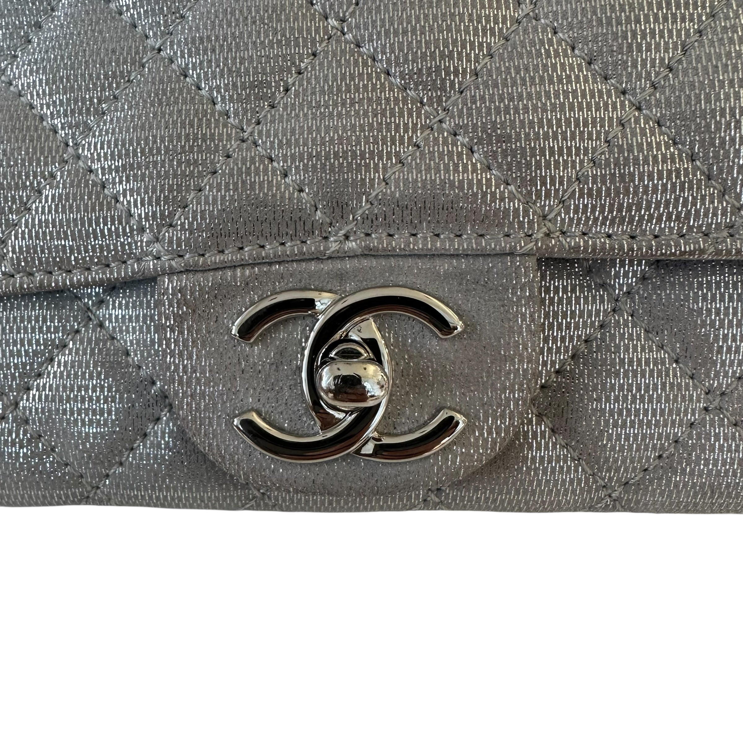Chanel clutch in tela e lurex