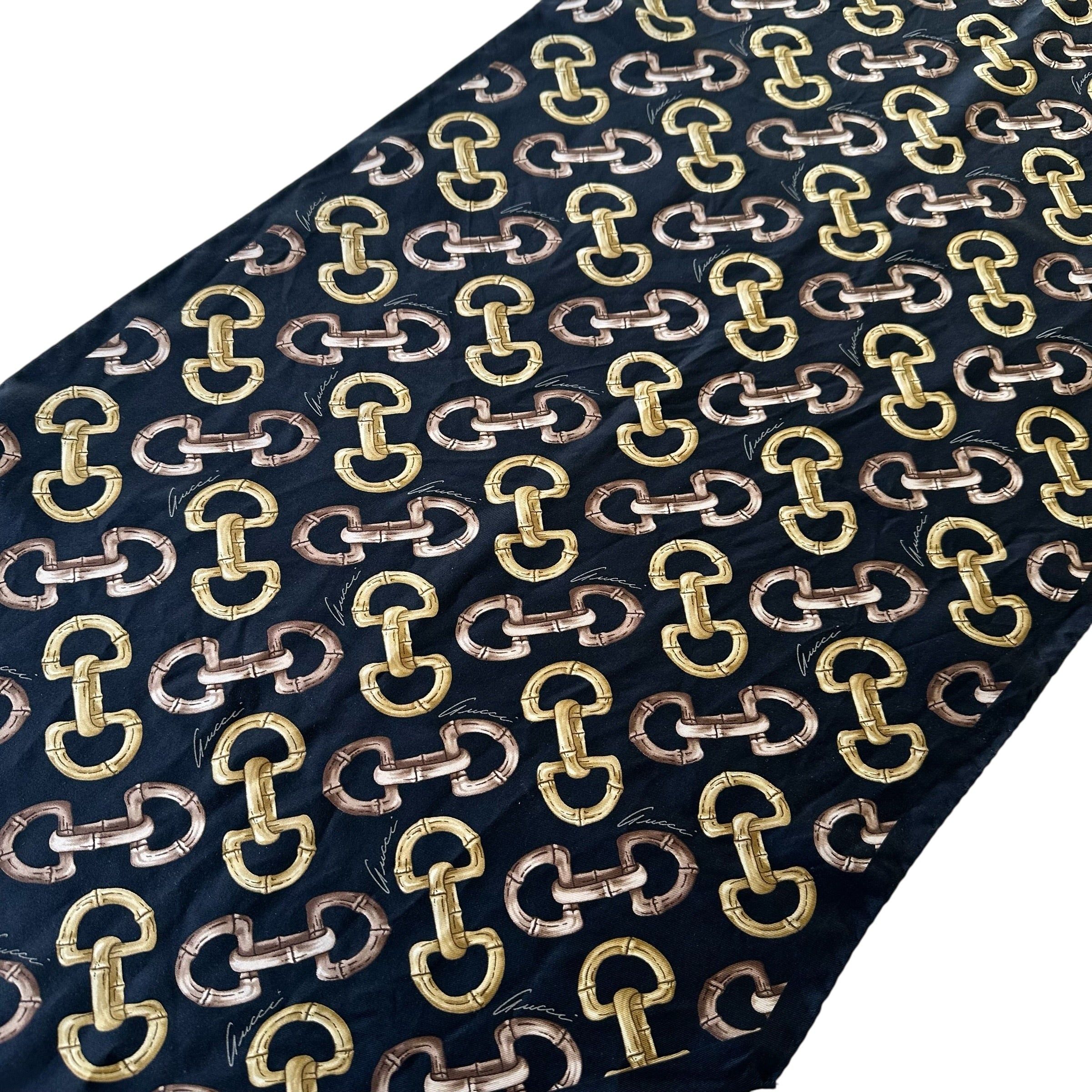 Gucci sciarpa in seta con stampa Horsebit