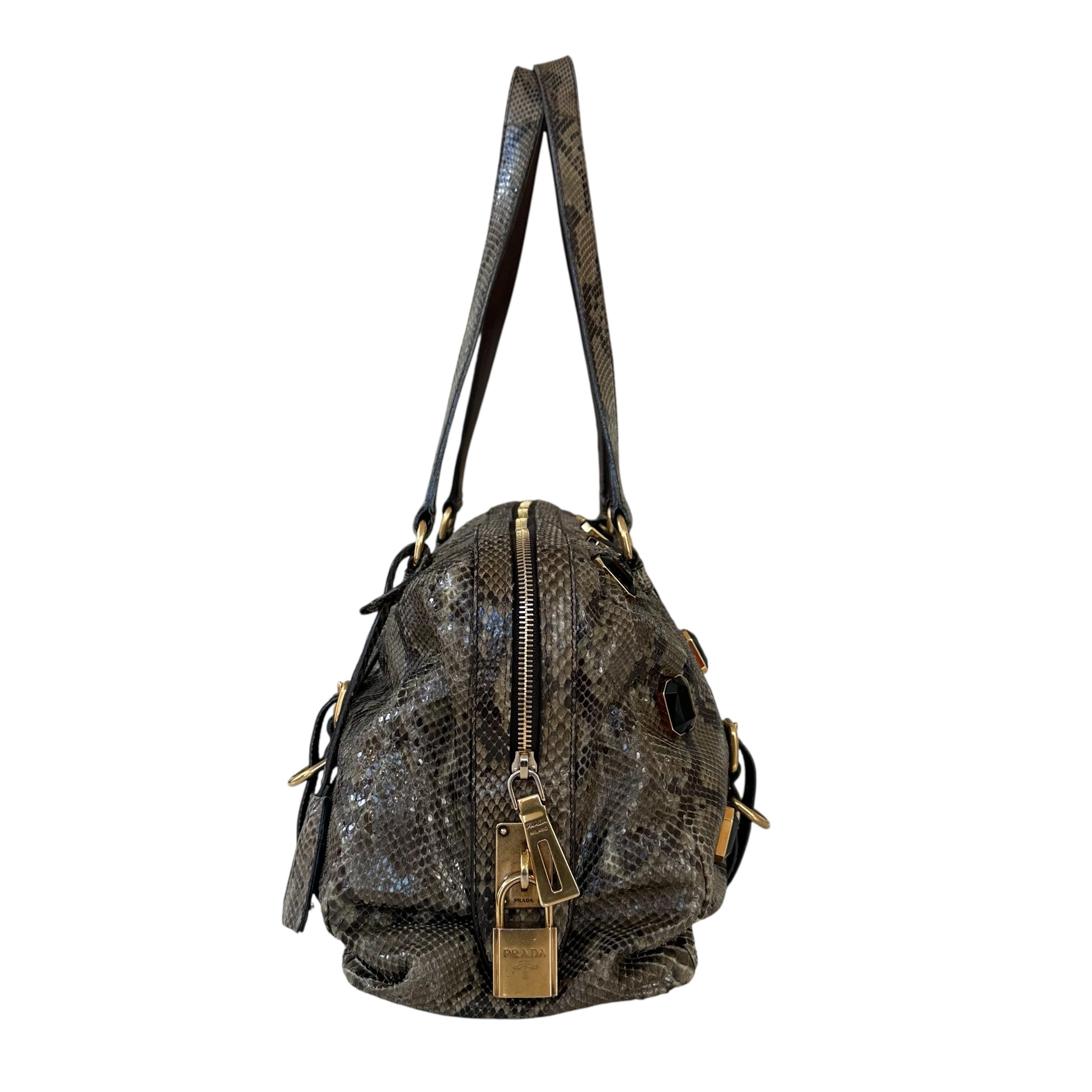 Prada borsa shopping in pitone