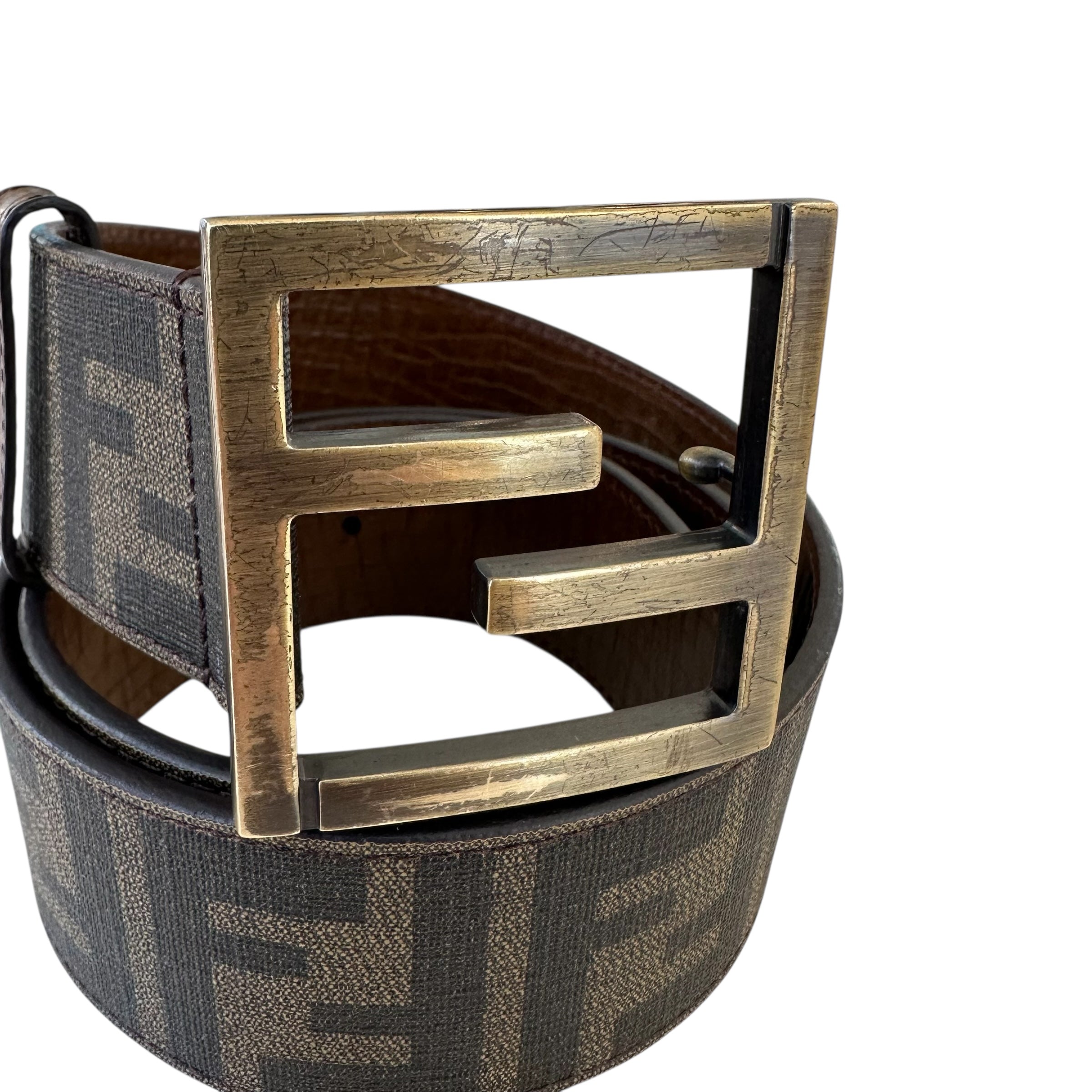 Cintura Fendi in tela zucca