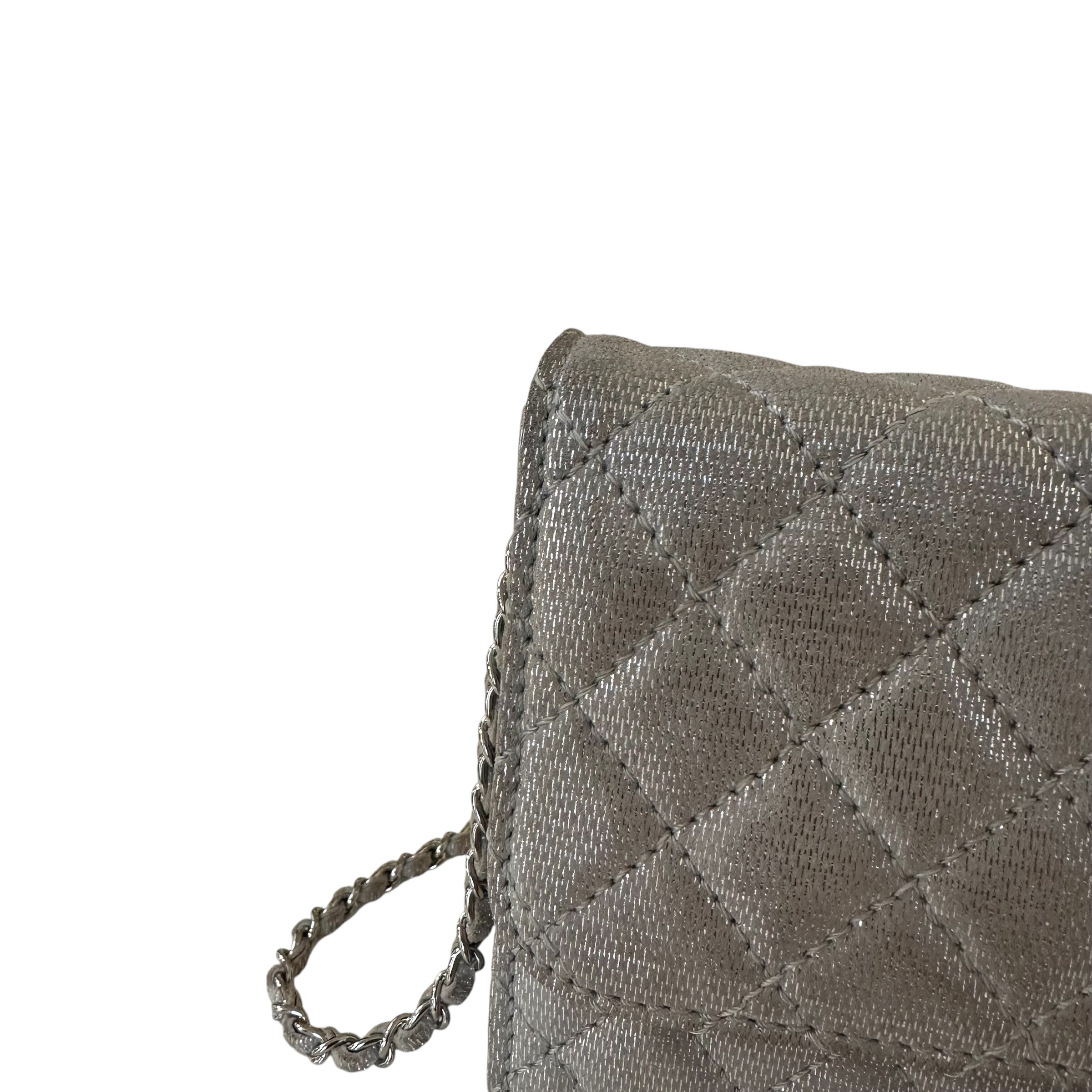 Chanel clutch in tela e lurex