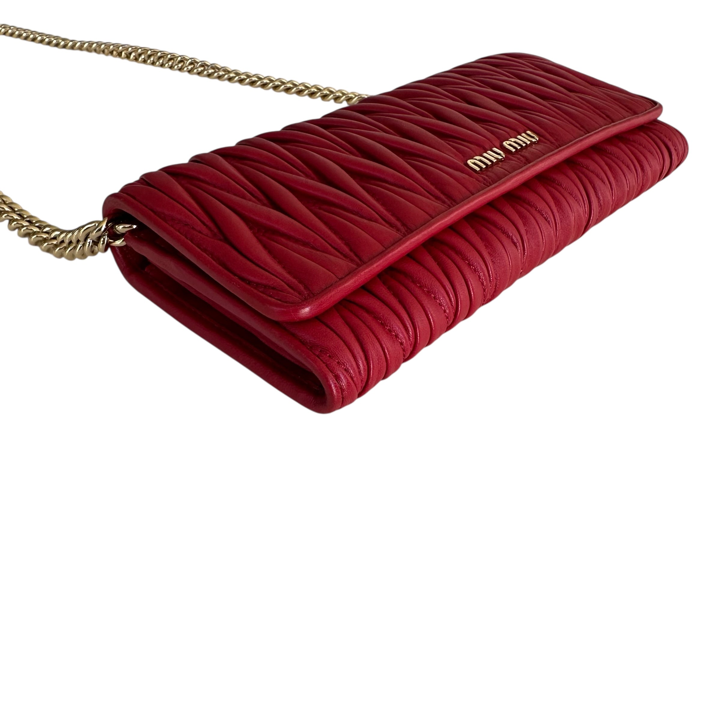 Miu Miu portafoglio con catena