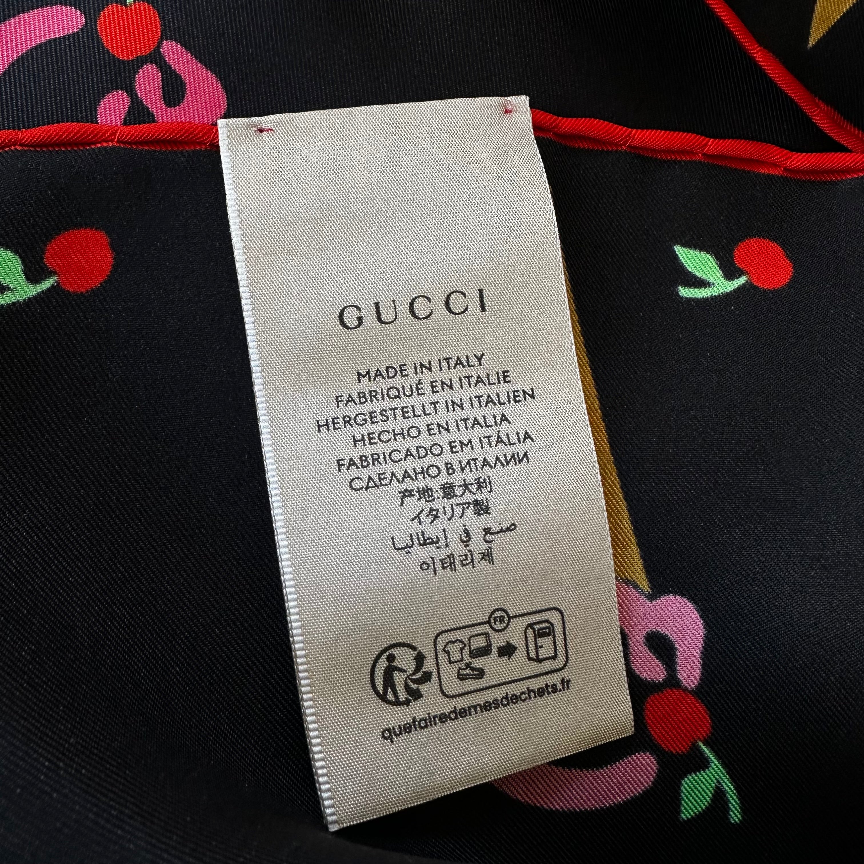 Gucci foulard in seta con stampa gelato