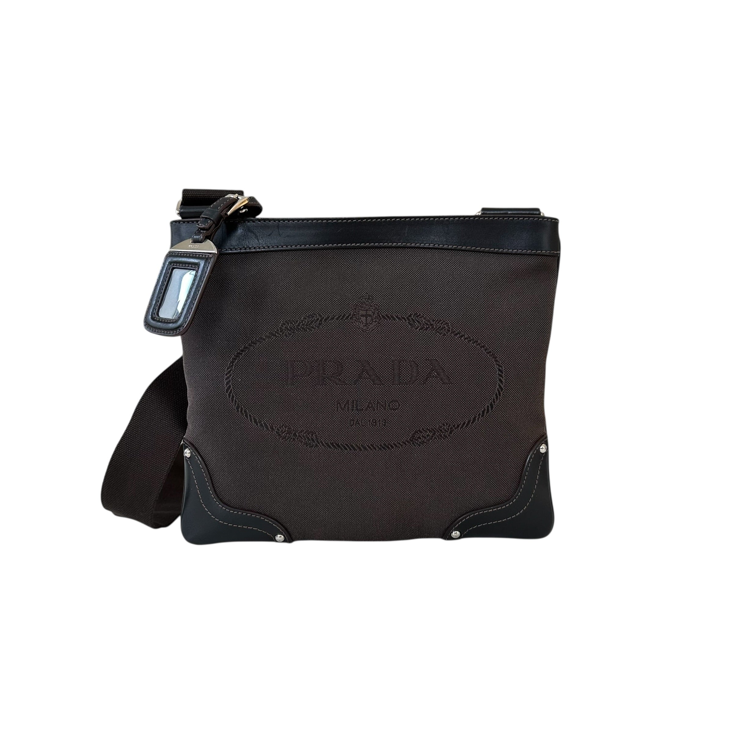Prada borsa messenger jacquard
