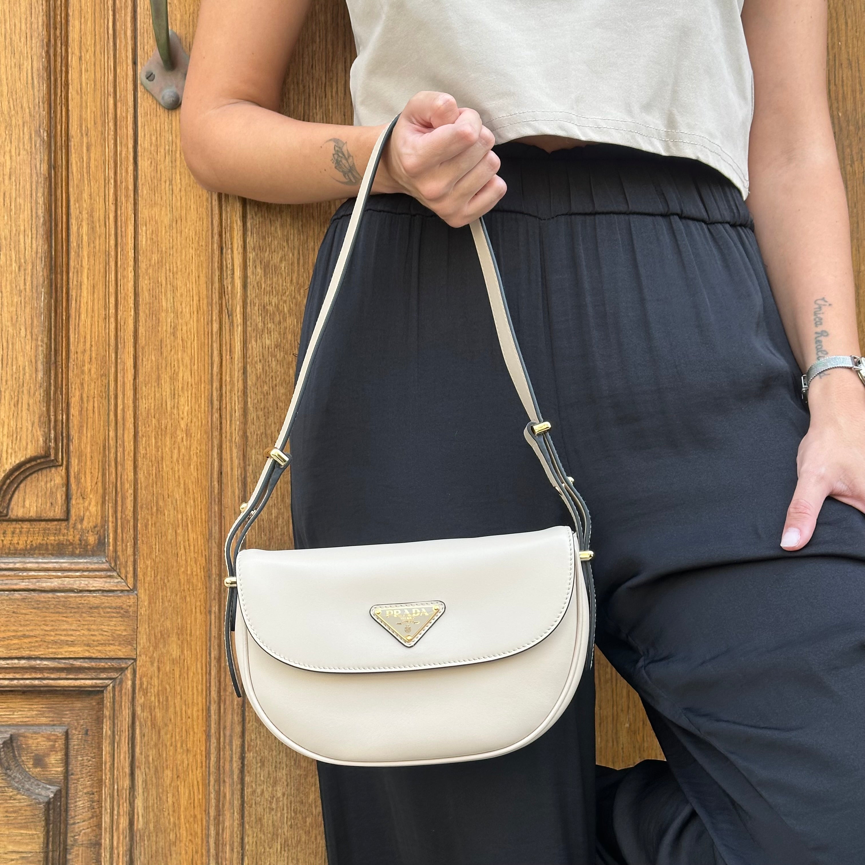 Prada borsa a spalla Arqué