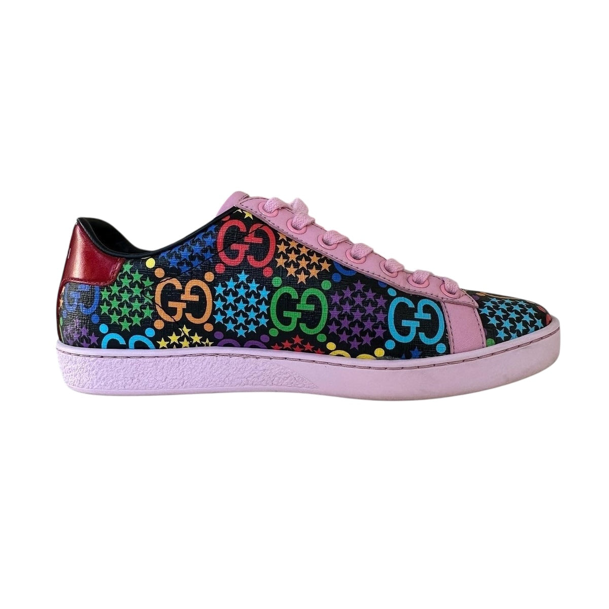 Sneaker Gucci in tela GG Psychedelic e finiture in pelle rosa Stile: 610086
