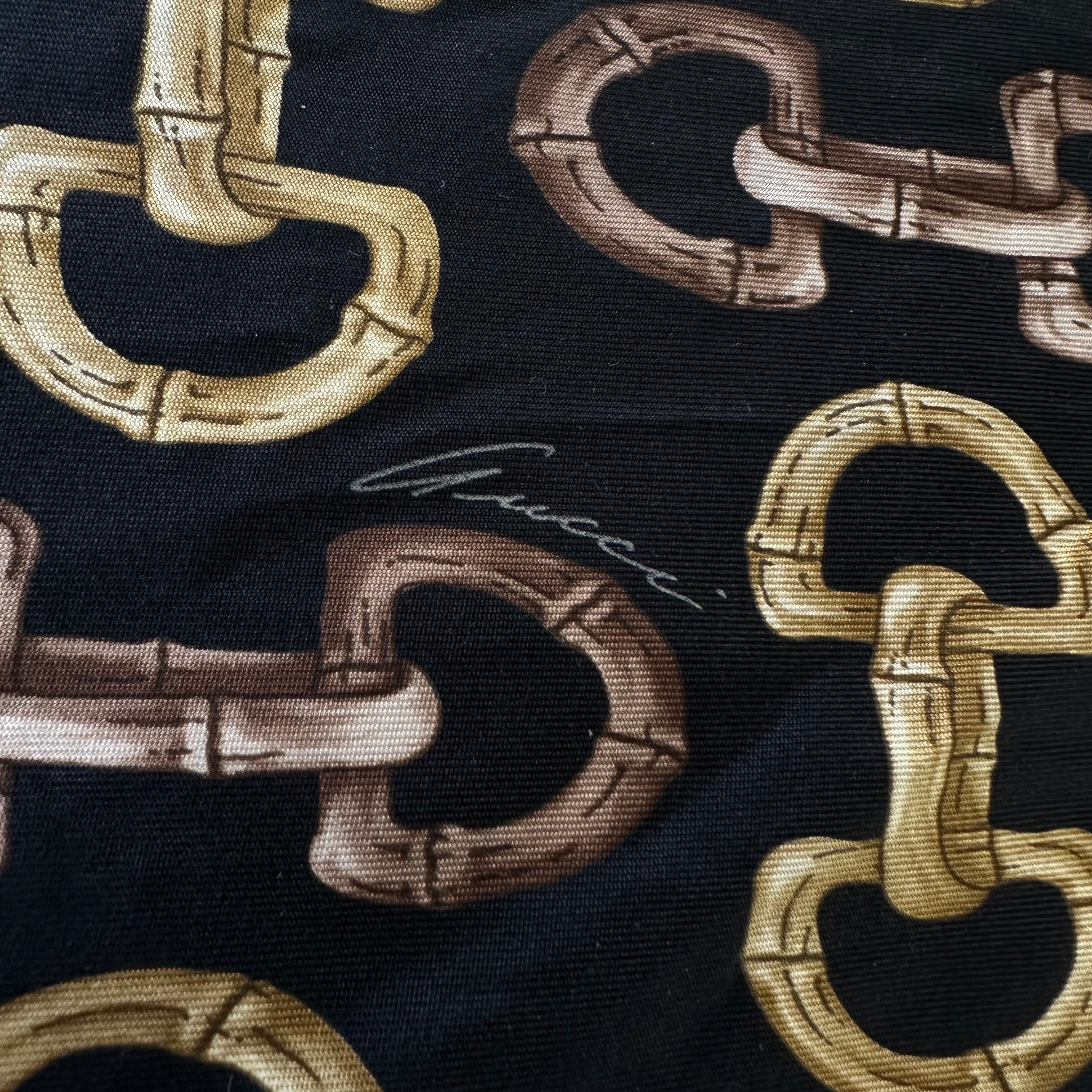 Gucci sciarpa in seta con stampa Horsebit