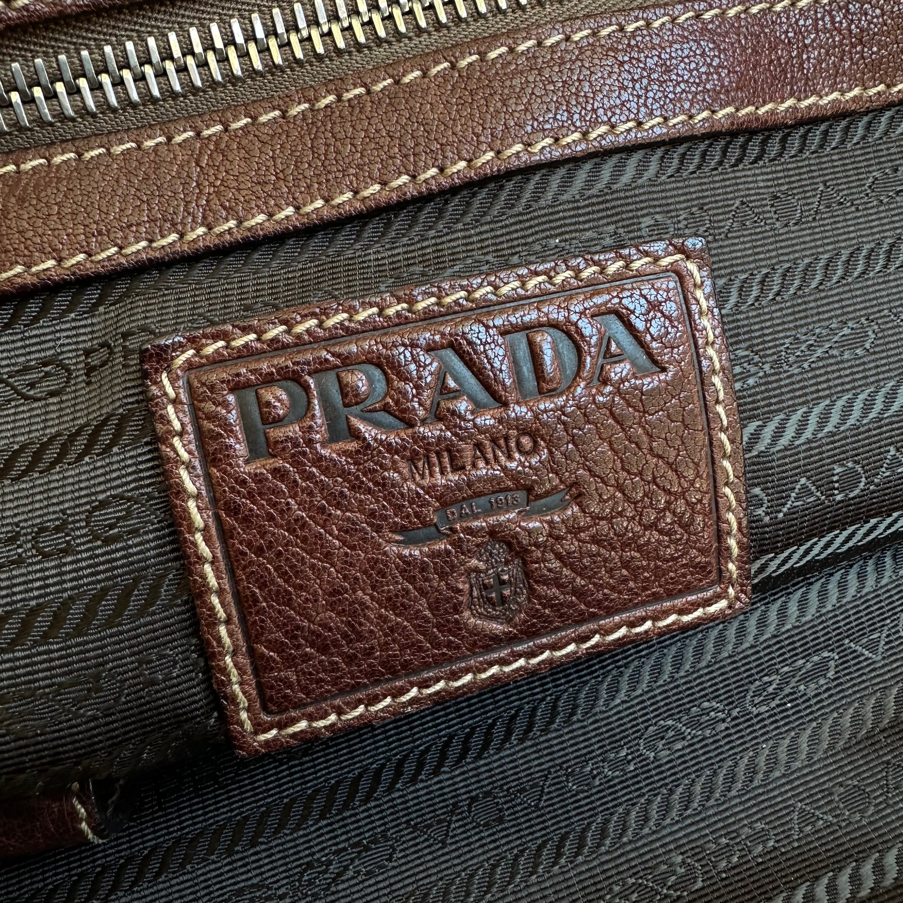 Prada Borsa Messenger in tela Jaquard