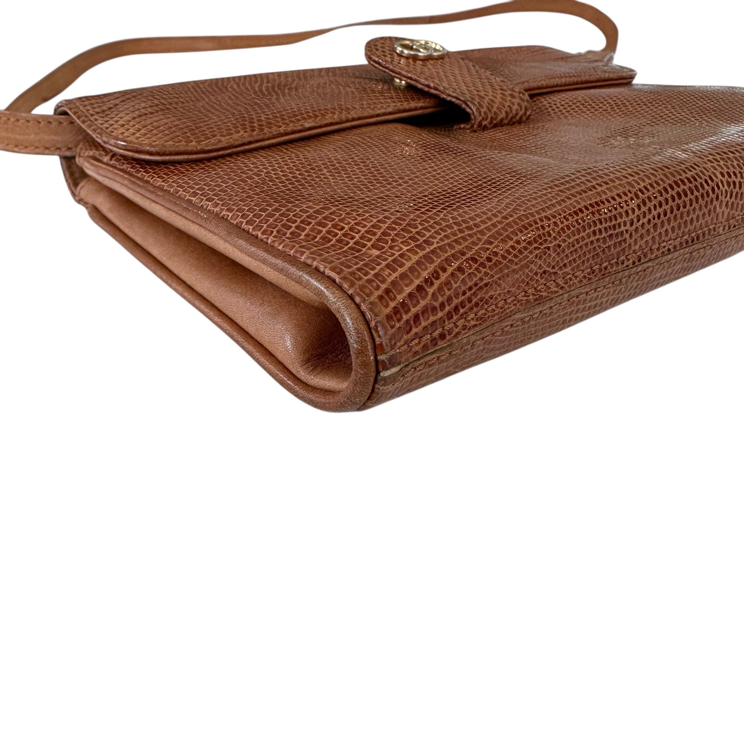 Gucci borsa a tracolla vintage in pelle di lucertola