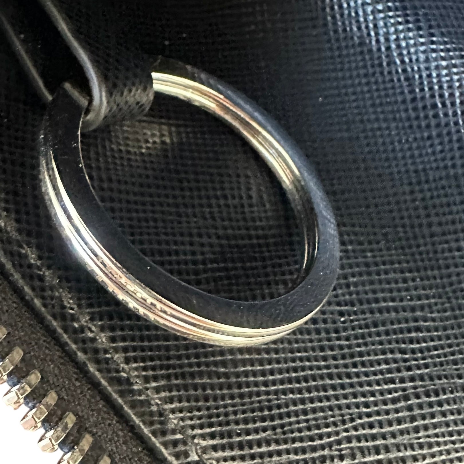Prada portachiavi in pelle Saffiano