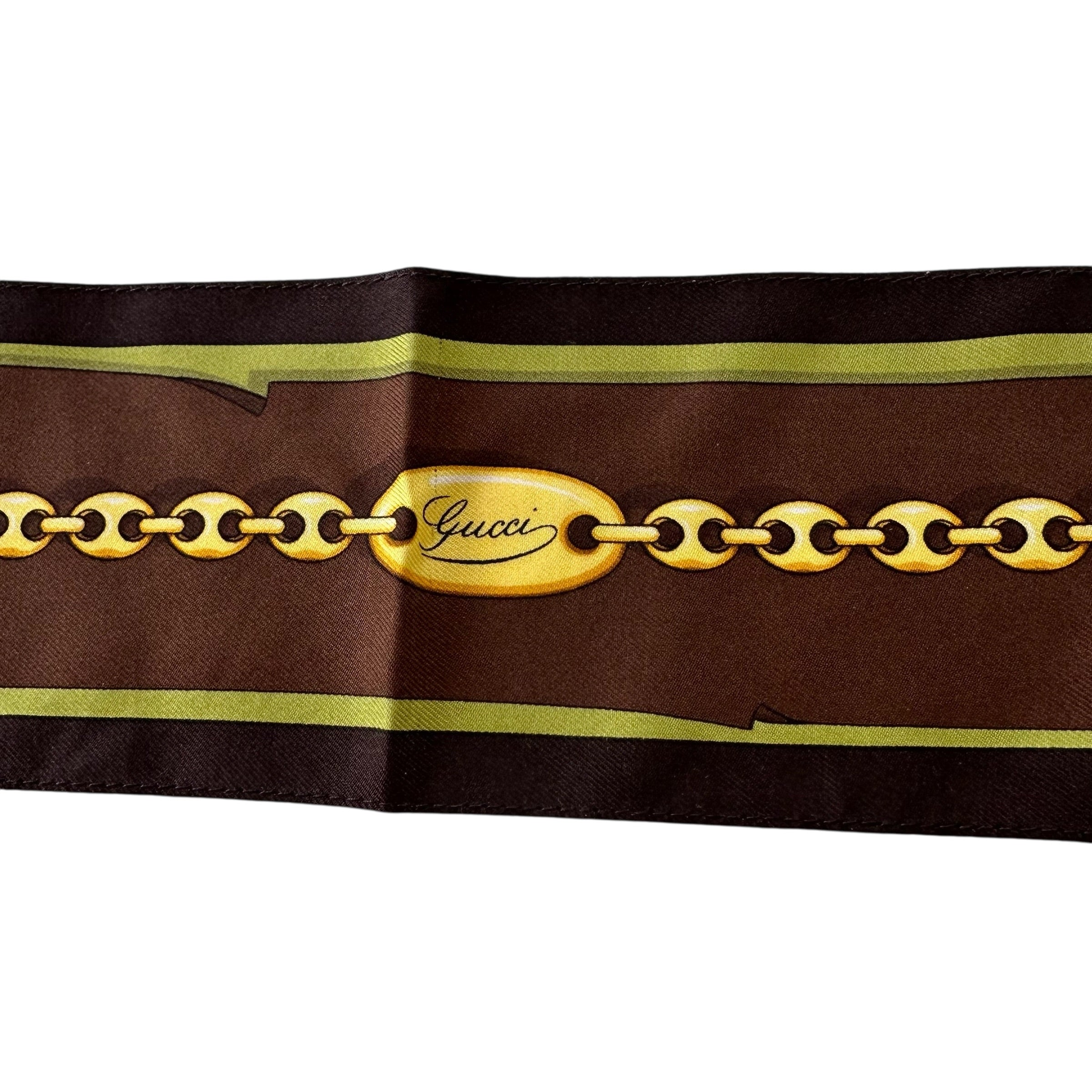 Gucci nastro in seta stampata