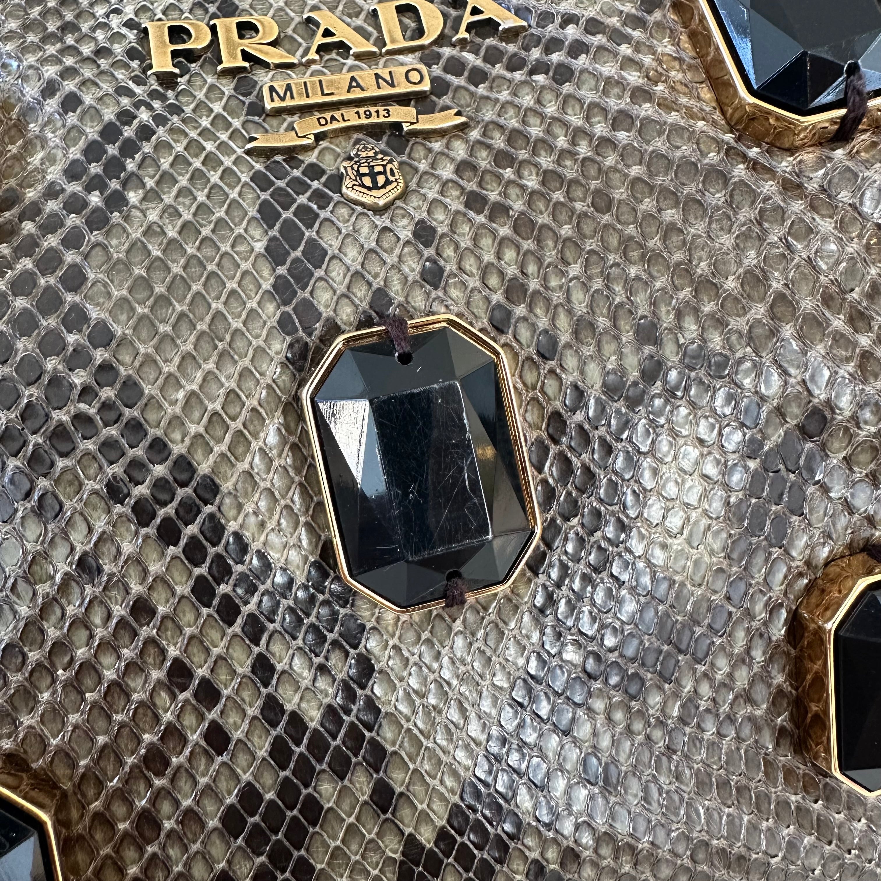 Prada borsa shopping in pitone