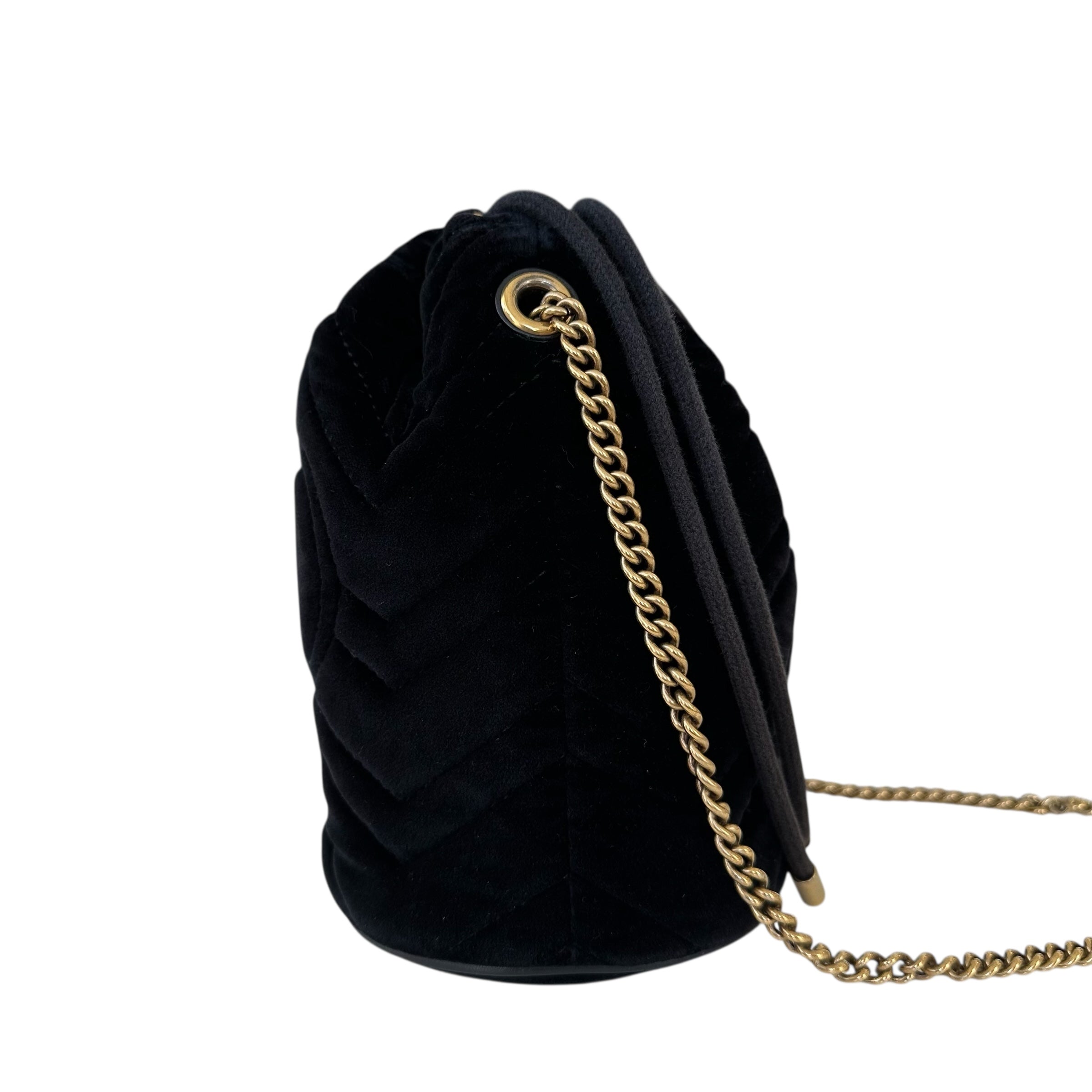 Gucci mini borsa a secchiello GG Marmont