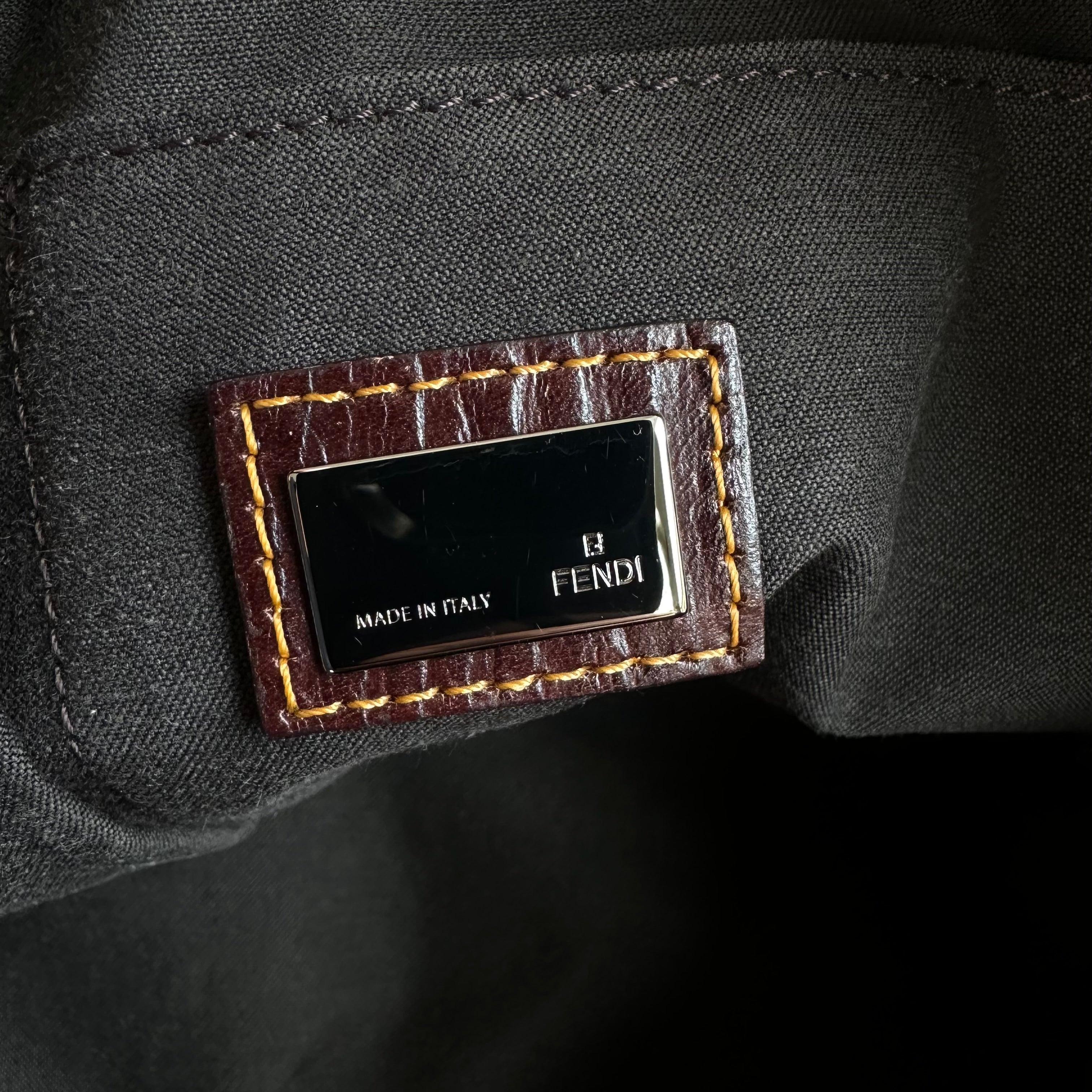 Fendi borsa a spalla in tela zucca