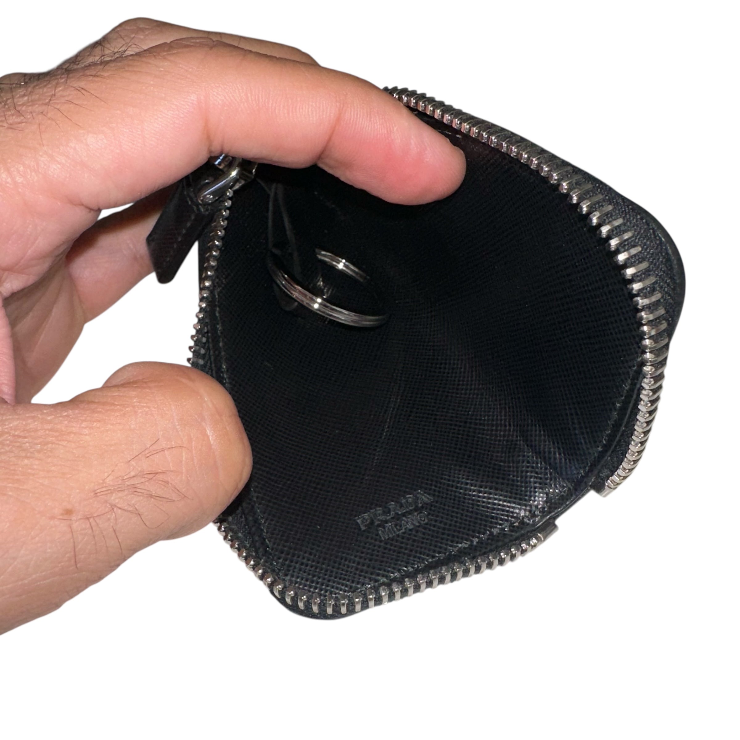 Prada portachiavi in pelle Saffiano