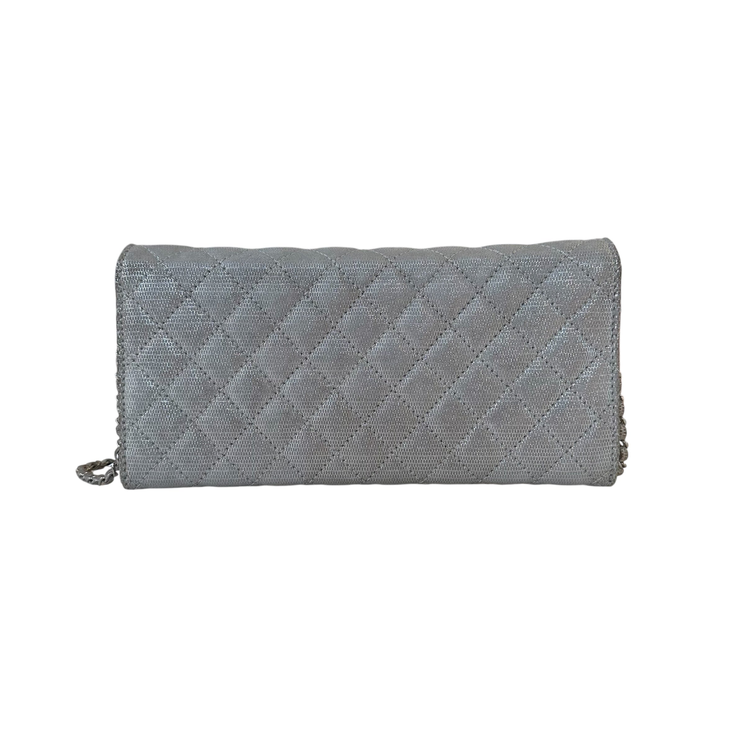 Chanel clutch in tela e lurex