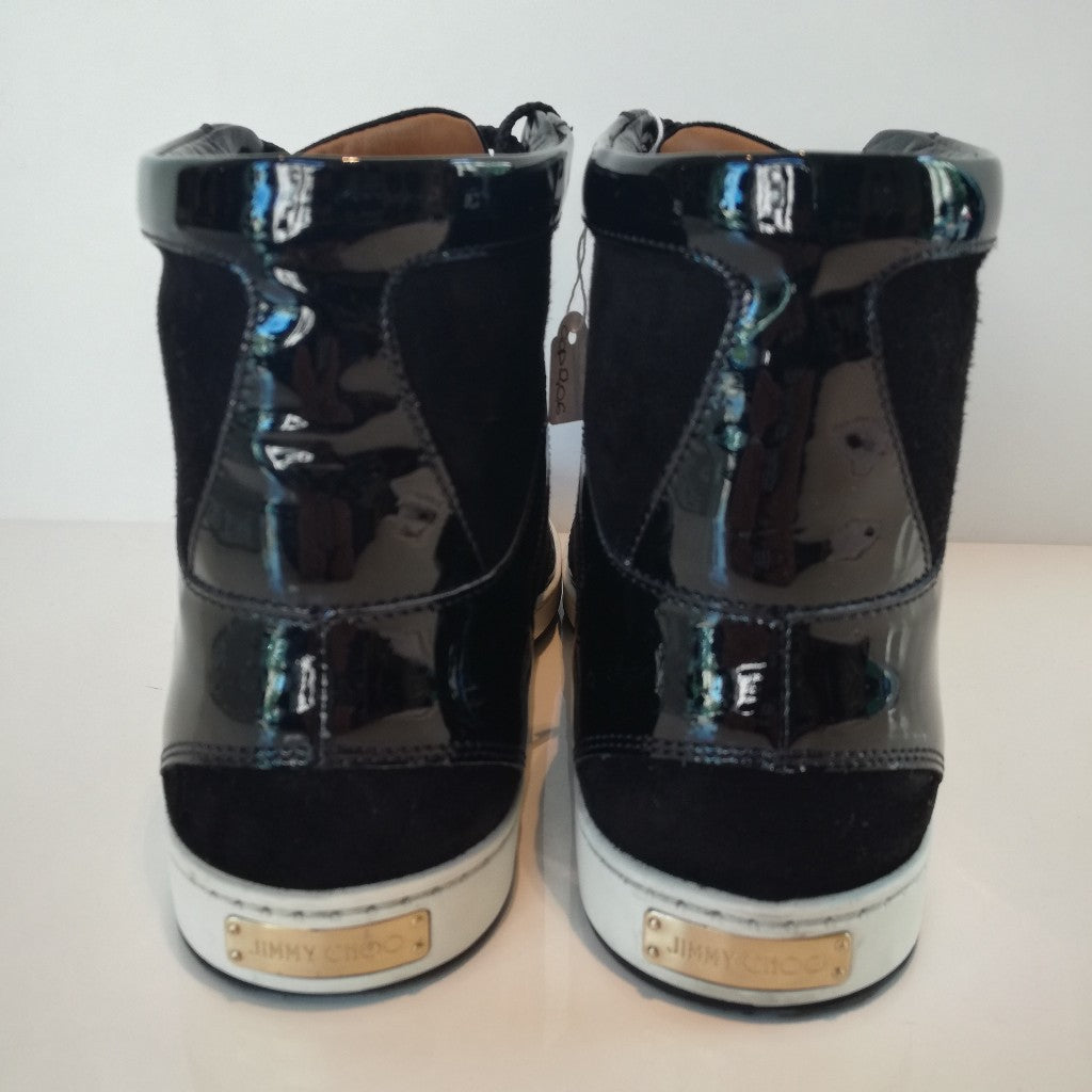 Sneakers Jimmy Choo mod. Tokio nere in scamosciato e vernice