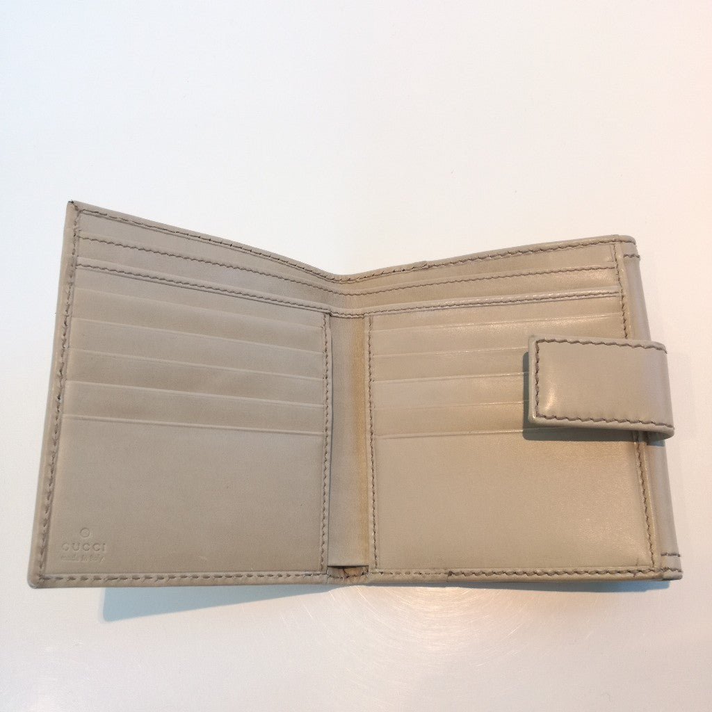Portafoglio Gucci beige in pelle