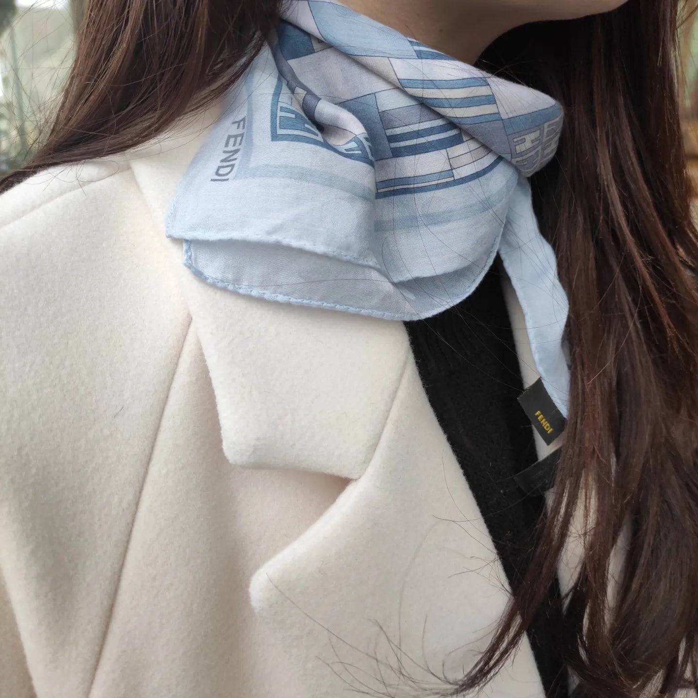 Foulard piccolo Fendi in cotone