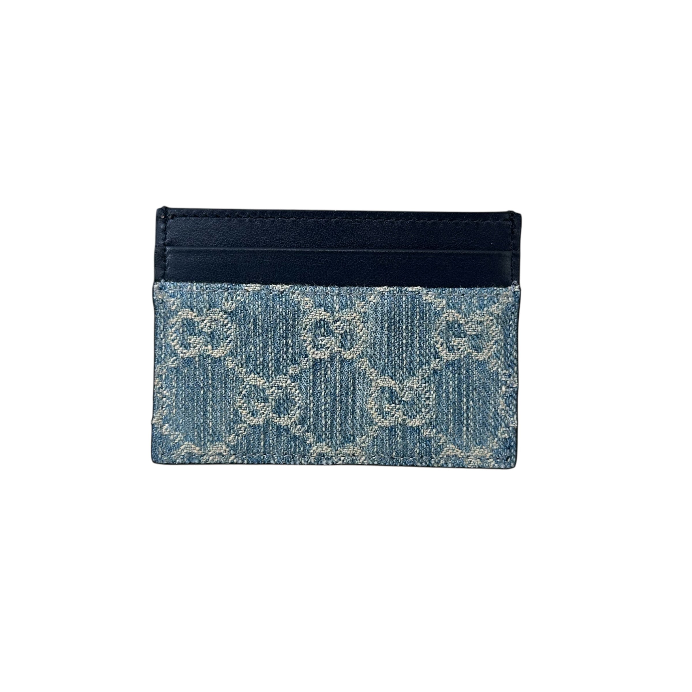 Gucci porta carte in tela denim GG