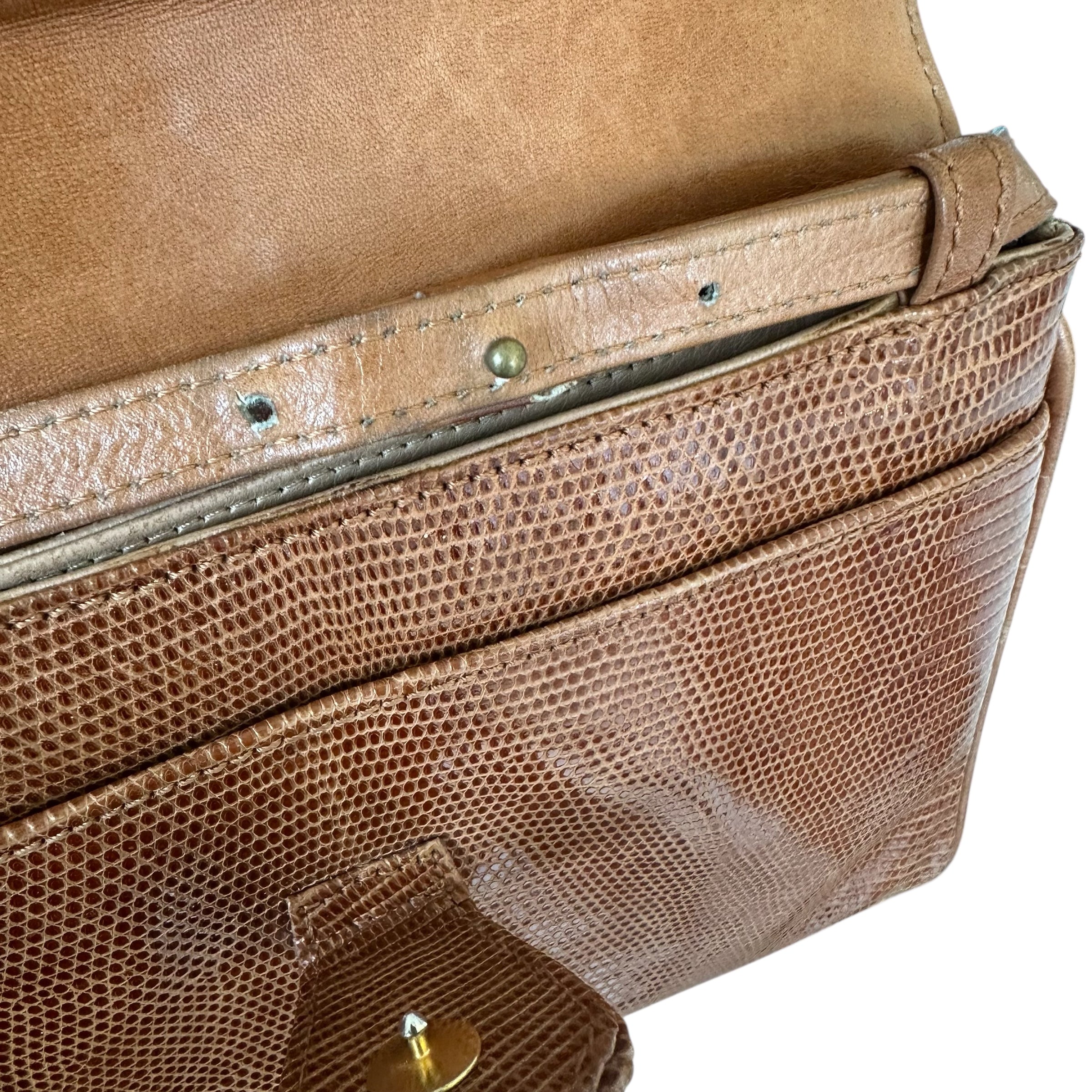 Gucci borsa a tracolla vintage in pelle di lucertola