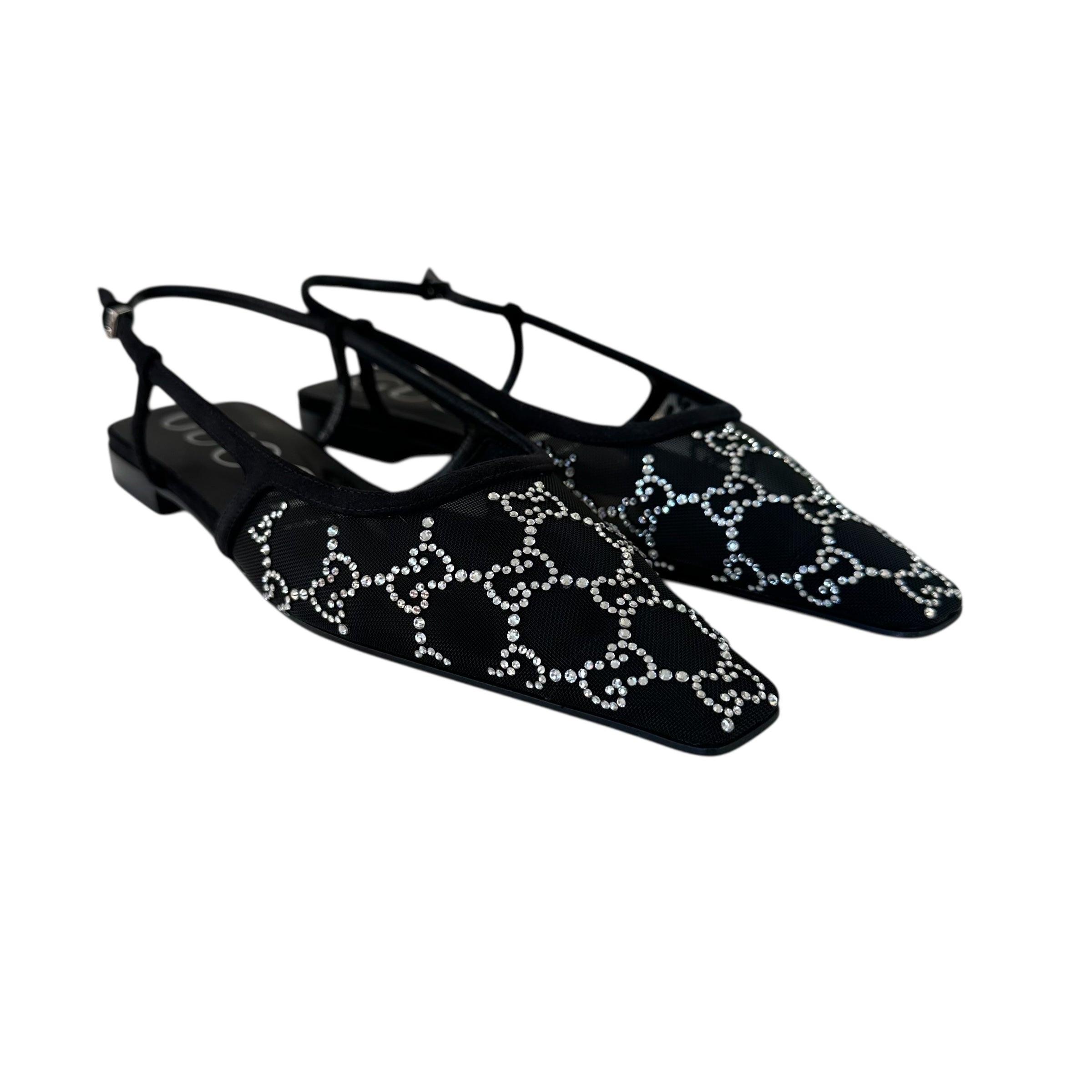 Gucci ballerine con cristalli GG