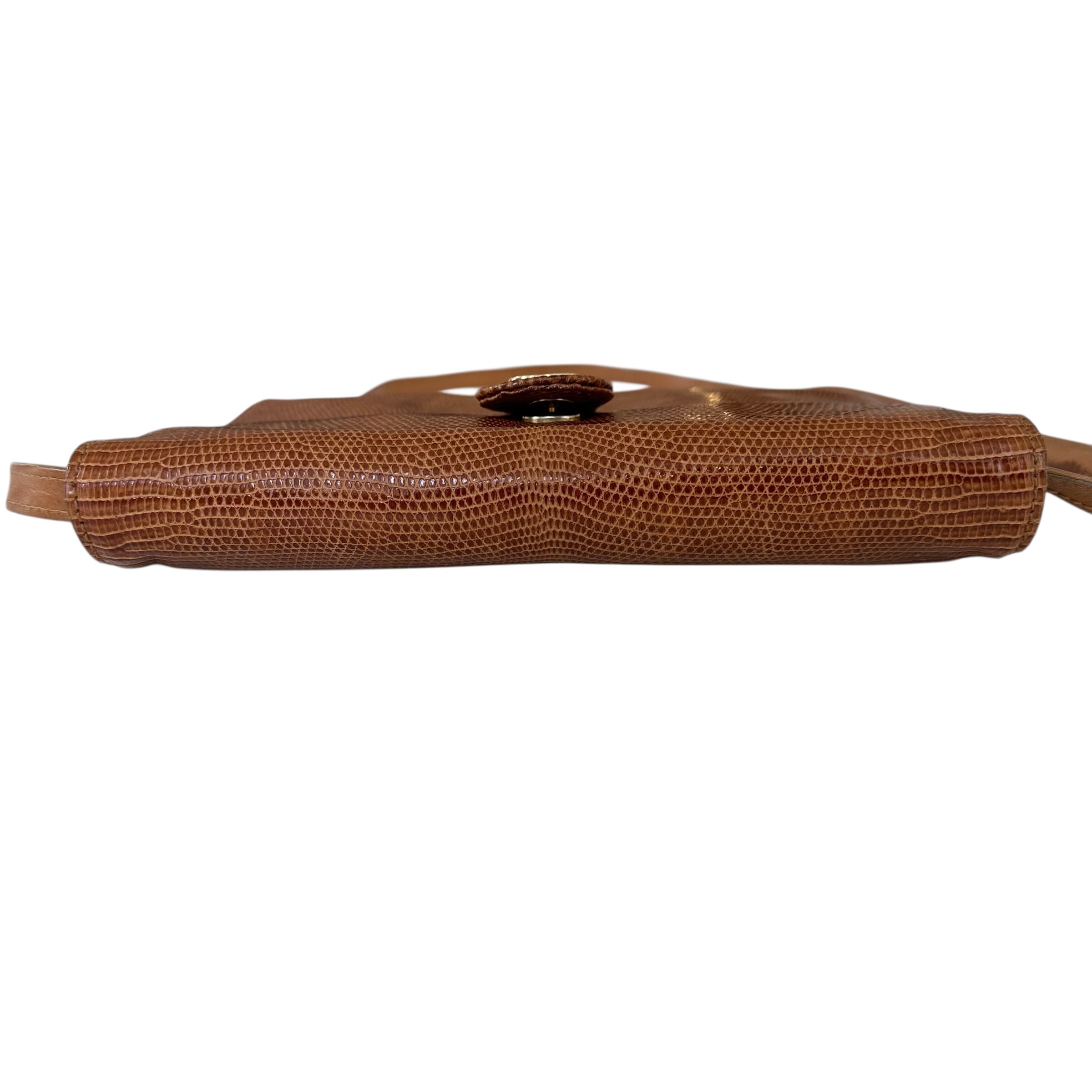 Gucci borsa a tracolla vintage in pelle di lucertola