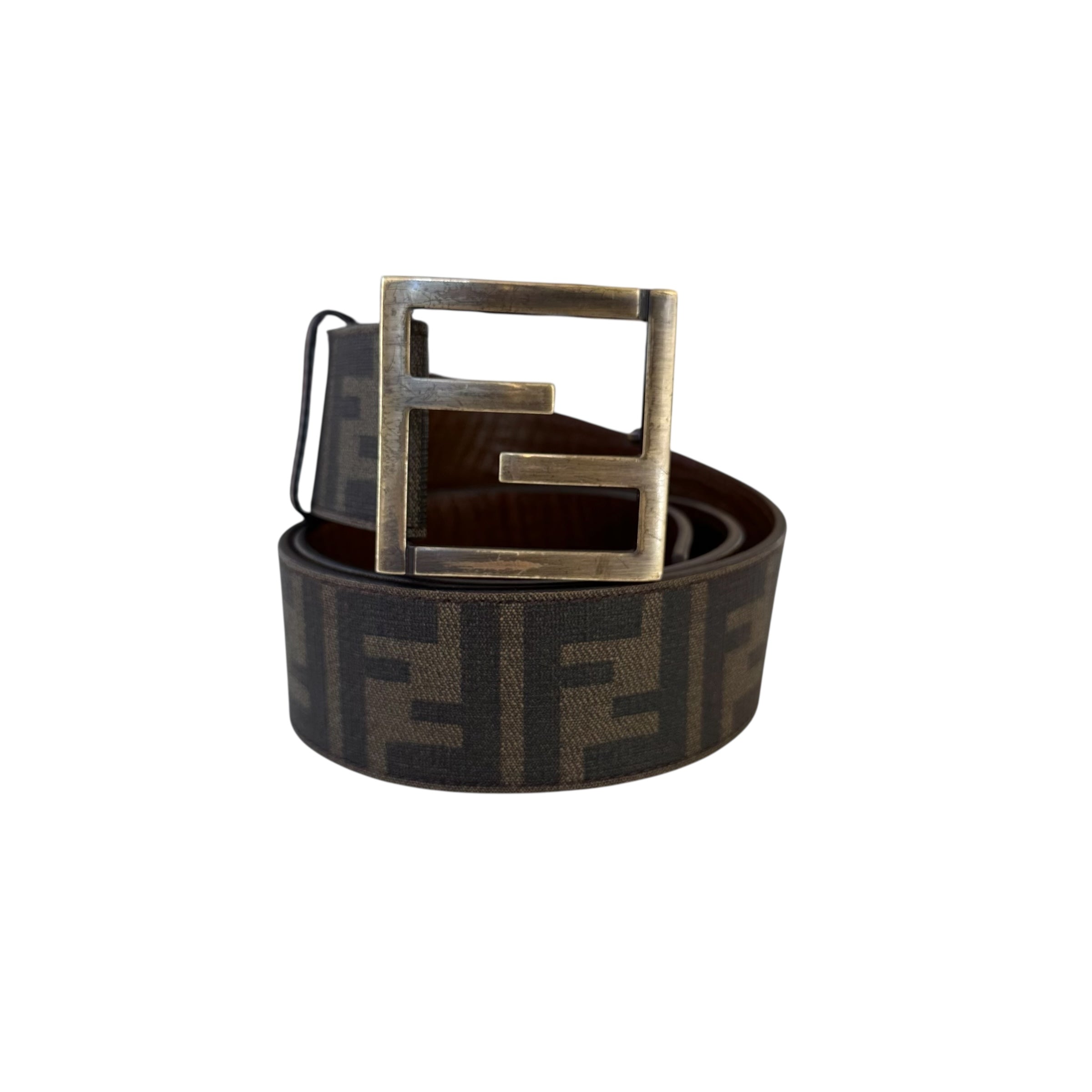Cintura Fendi in tela zucca