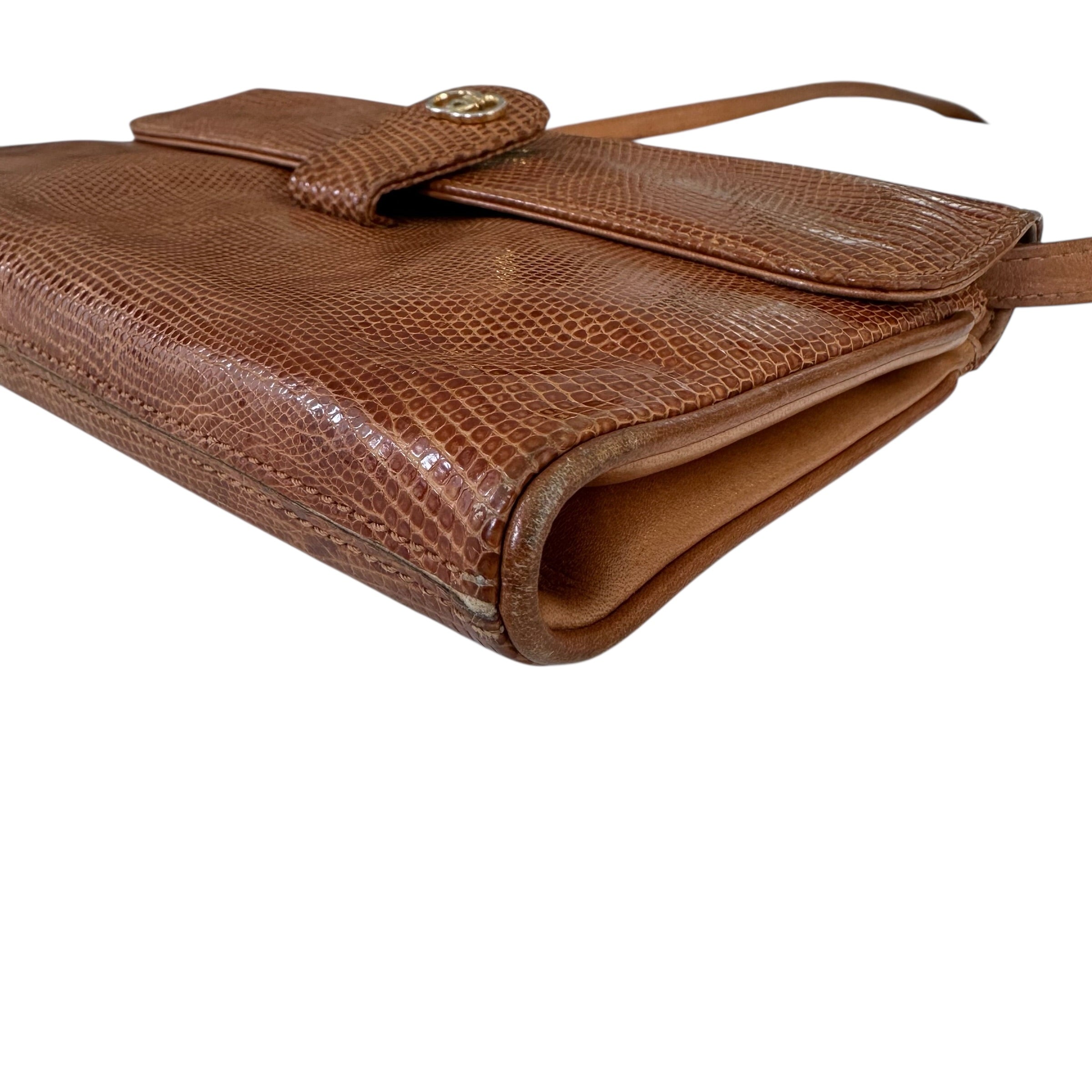 Gucci borsa a tracolla vintage in pelle di lucertola