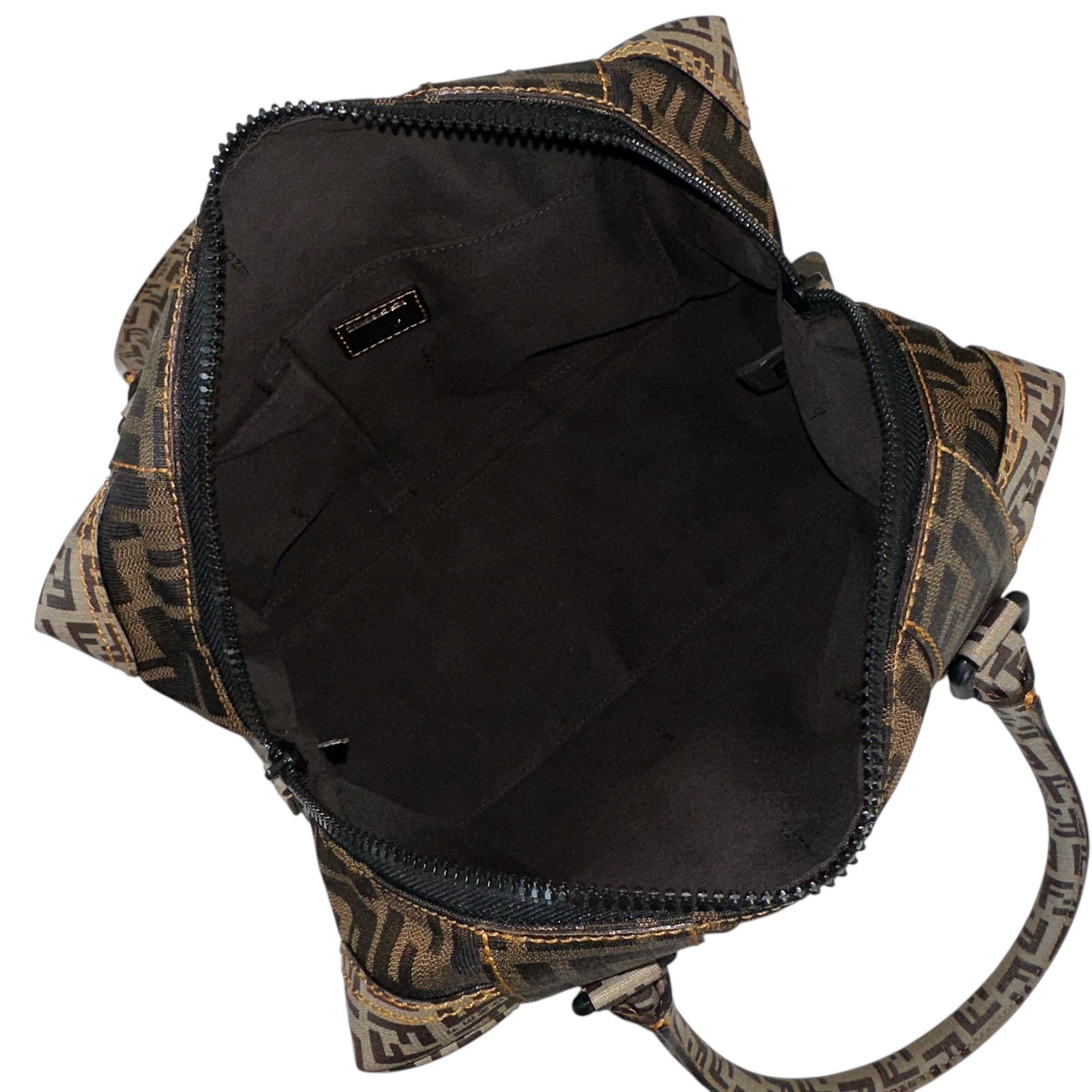 Fendi borsa a spalla in tela zucca