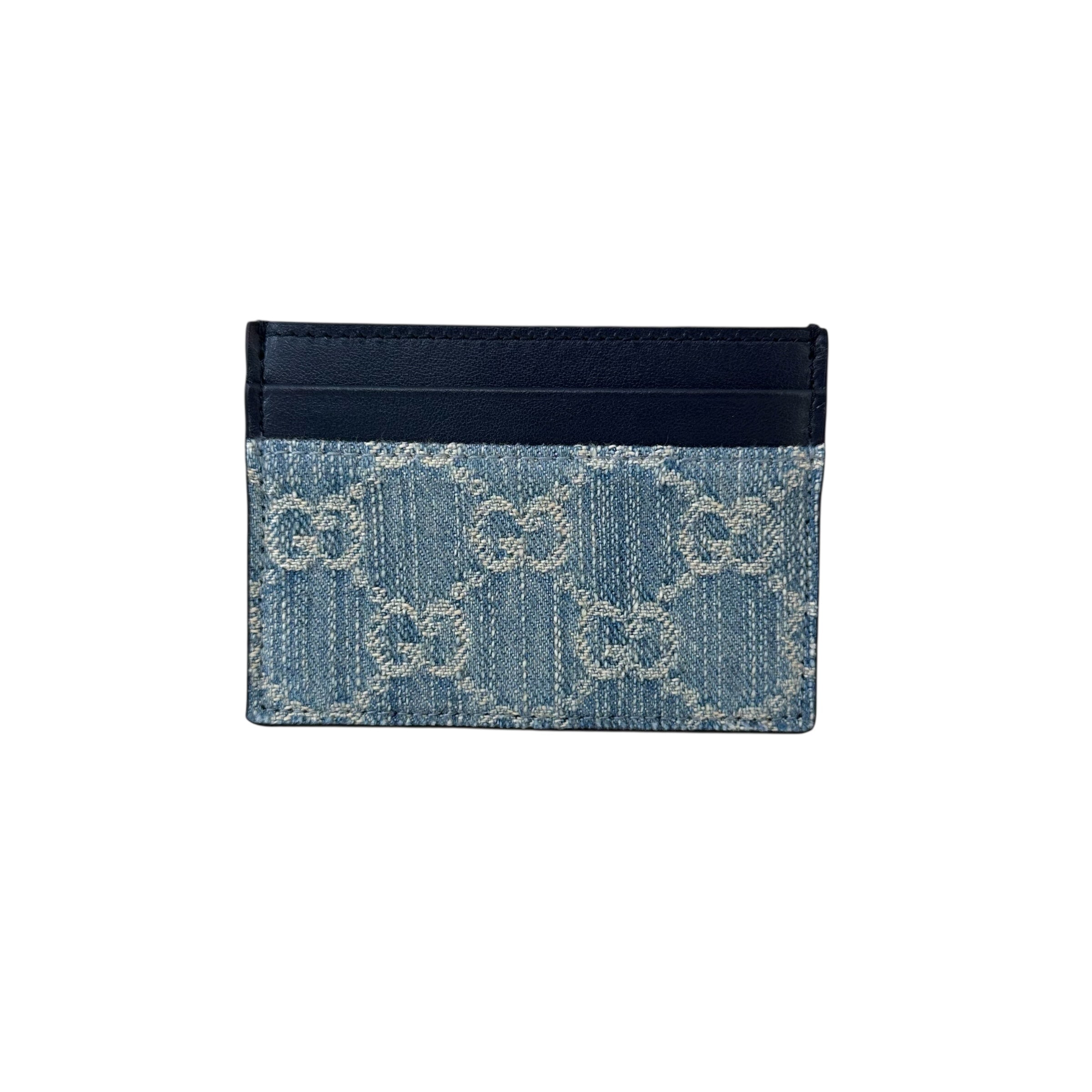 Gucci porta carte in tela denim GG