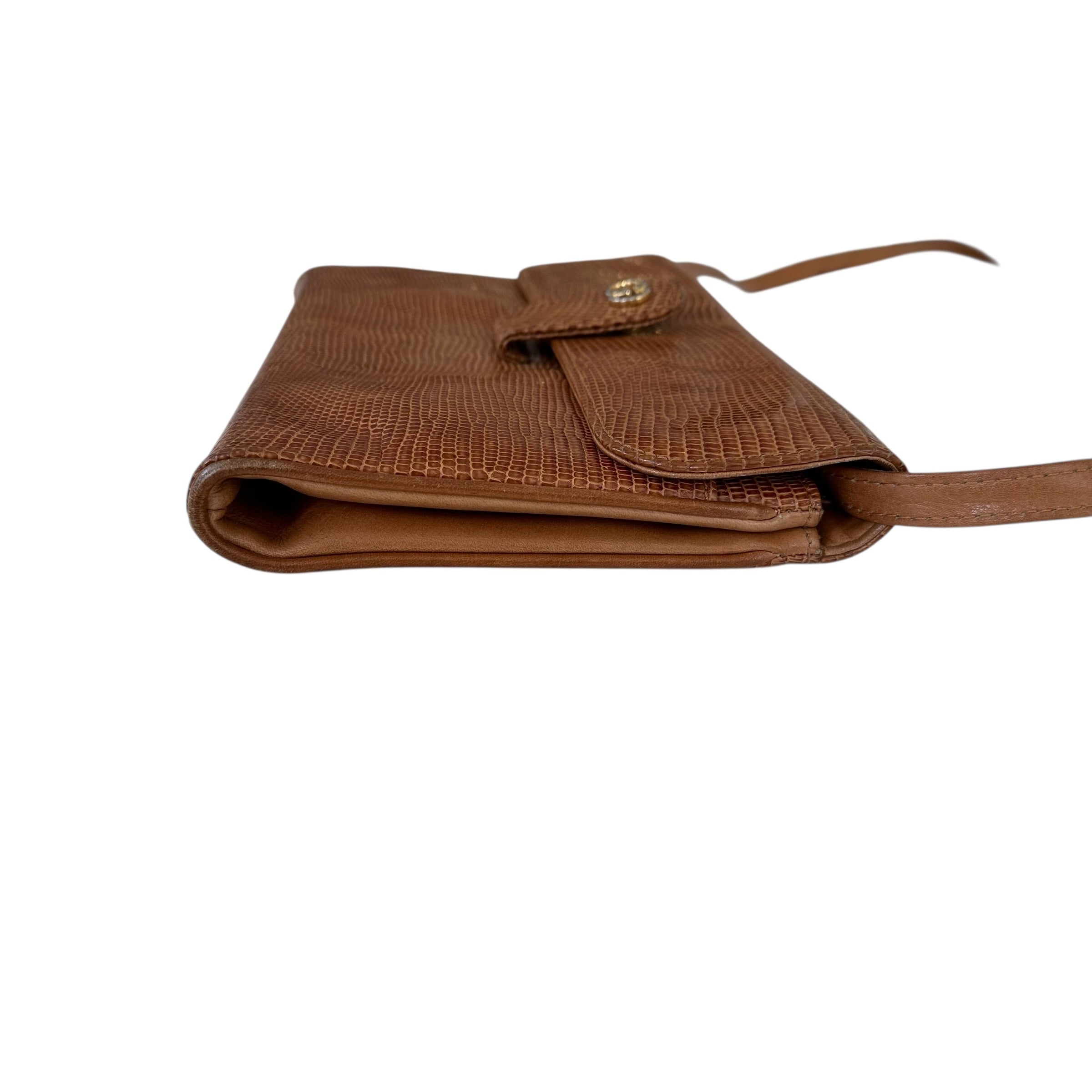 Gucci borsa a tracolla vintage in pelle di lucertola