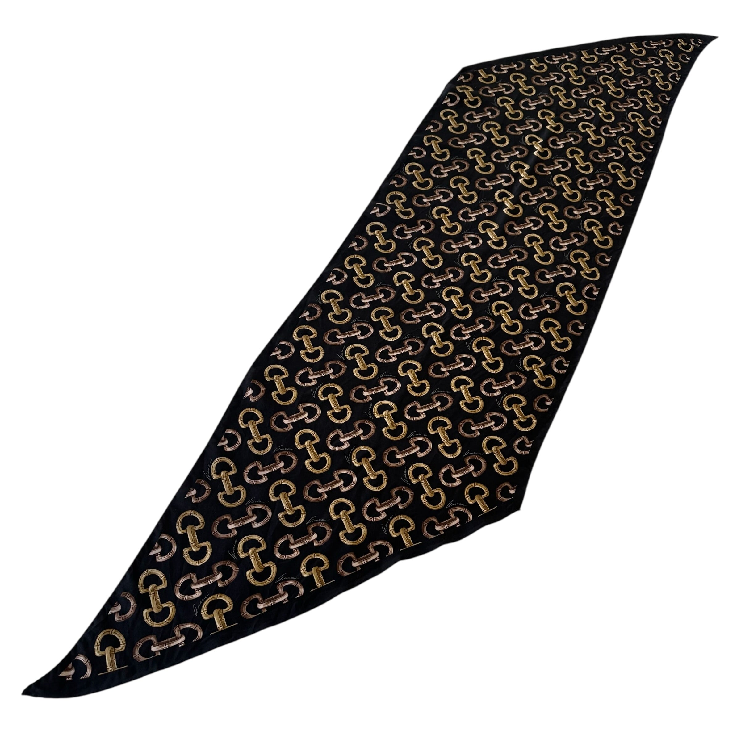 Gucci sciarpa in seta con stampa Horsebit