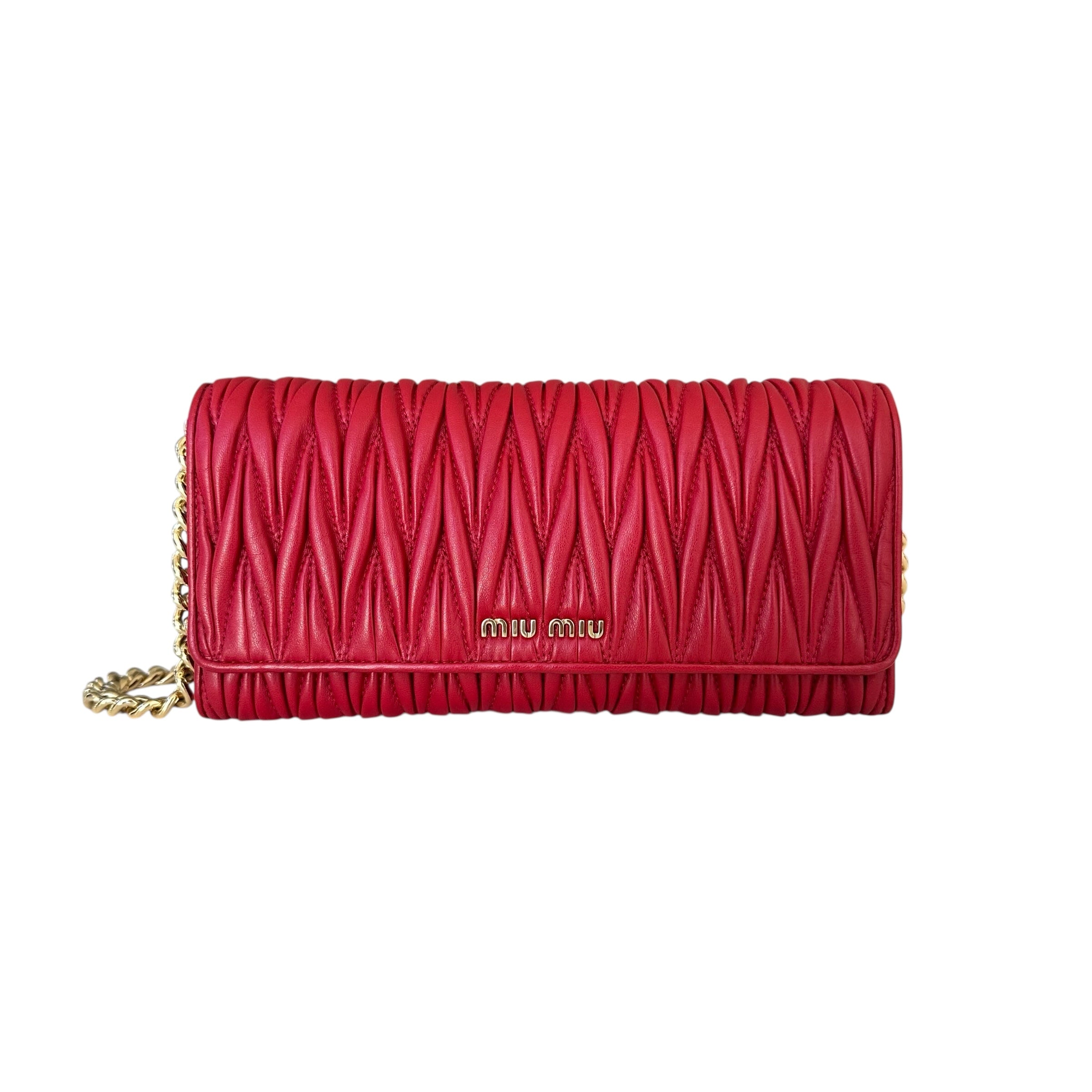 Miu Miu portafoglio con catena